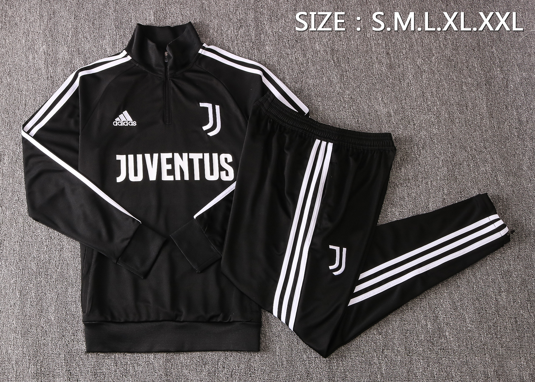 21-22 Juventus Black Sweater Tracksuit Thai Quality - leoleo123123