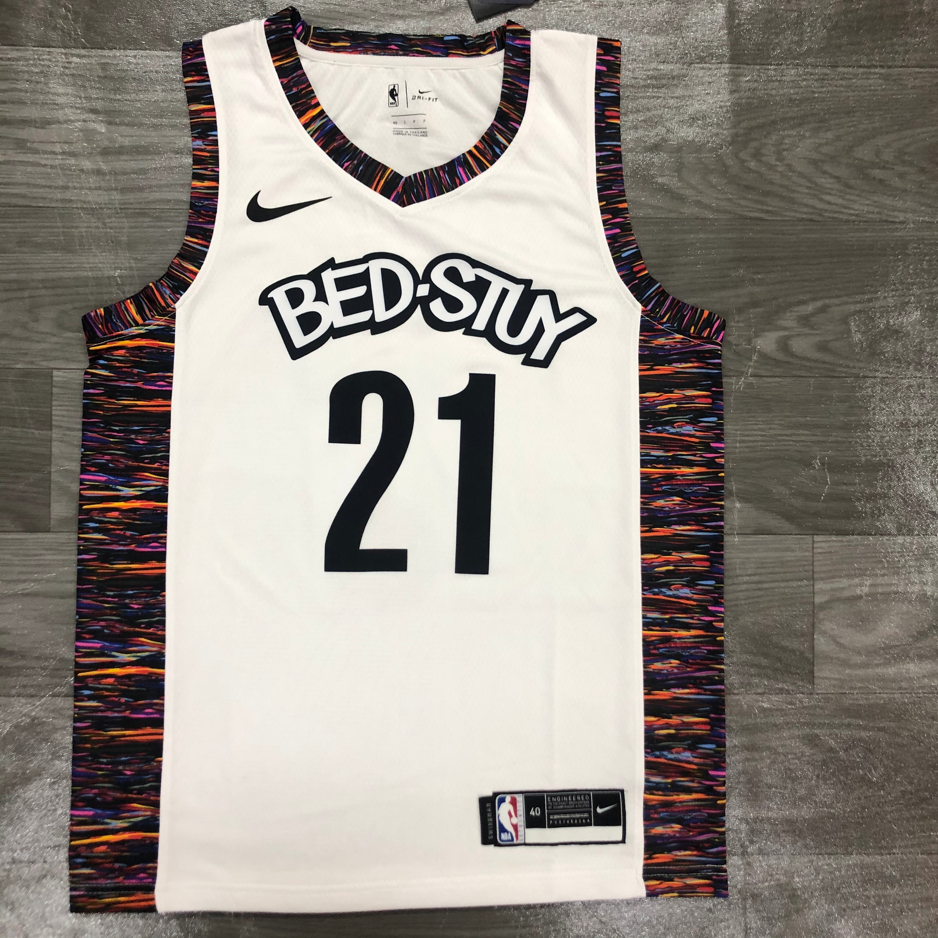 NBA Men New Brooklyn Nets White City #21 ALDRIDGE Jersey High Quality Name and Number Print - leoleo123123