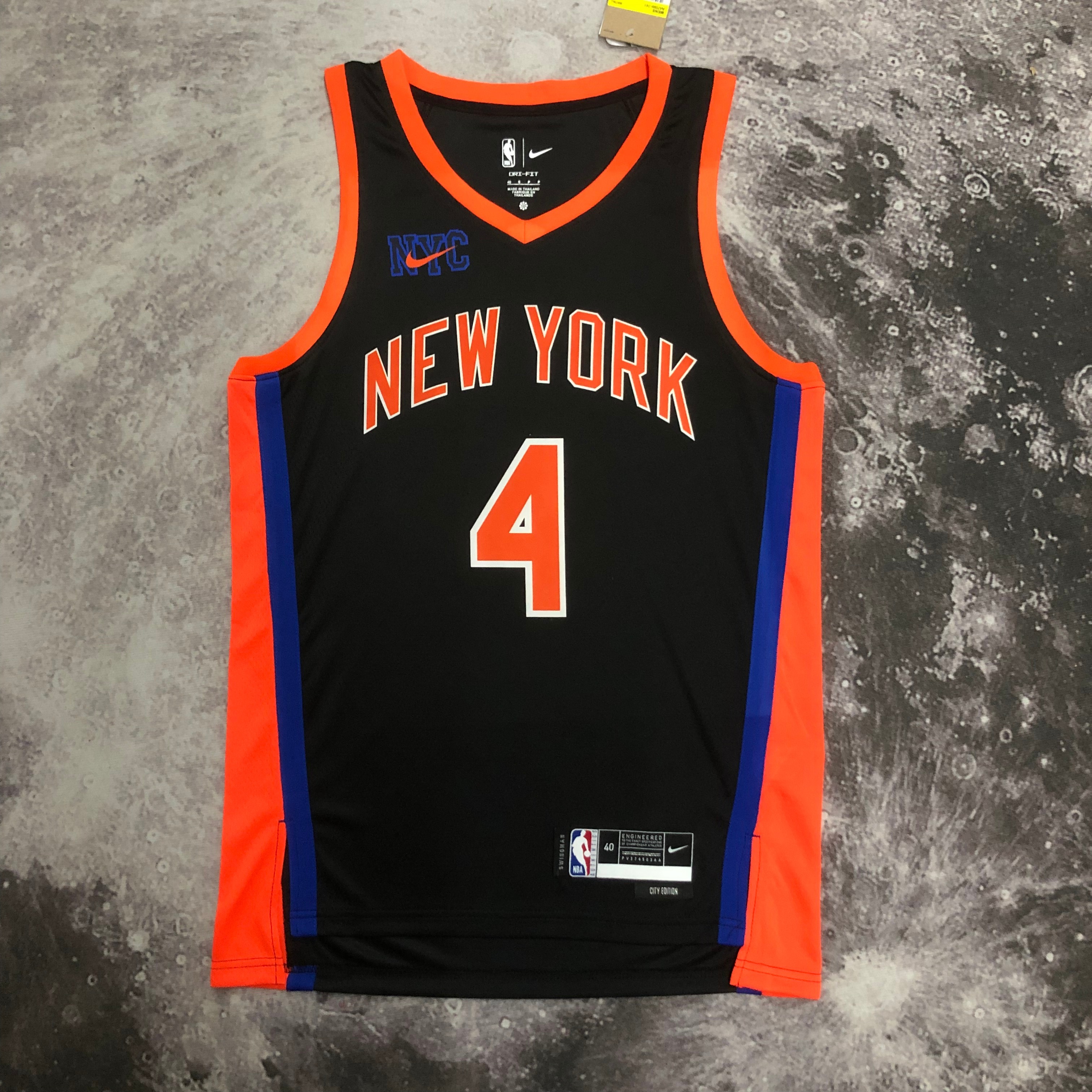 NBA Men 2023 New York Knicks Black #4 ROSE Jersey High Quality Name and Number Print - leoleo123123