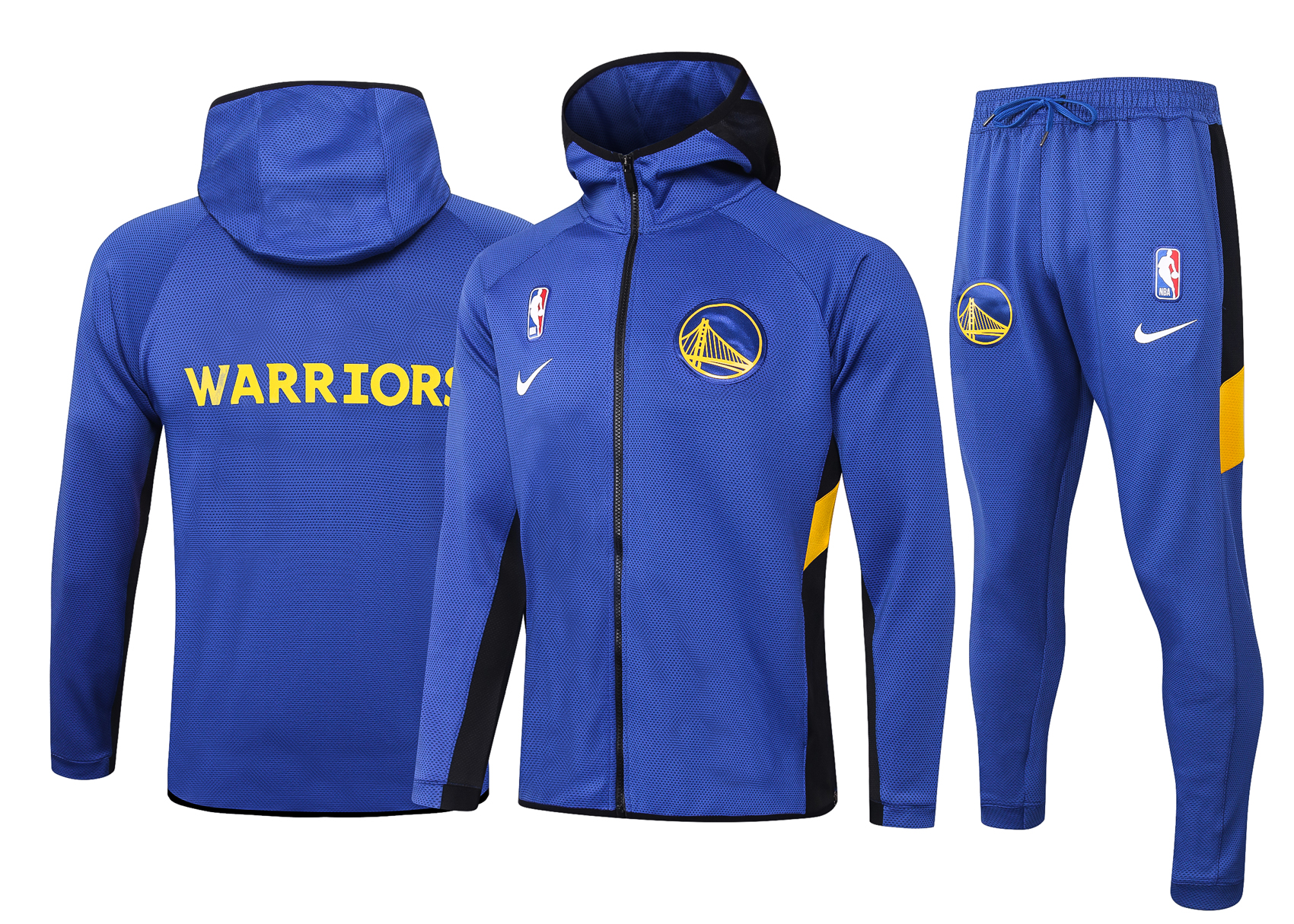 NBA Golden State Warriors Blue with Cap Jacket Tracksuit High Quality - leoleo123123