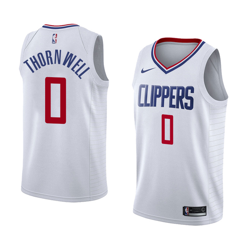 NBA Men Los Angeles Clippers White #0 THORN WELL Jersey High Quality Name and Number Print - leoleo123123
