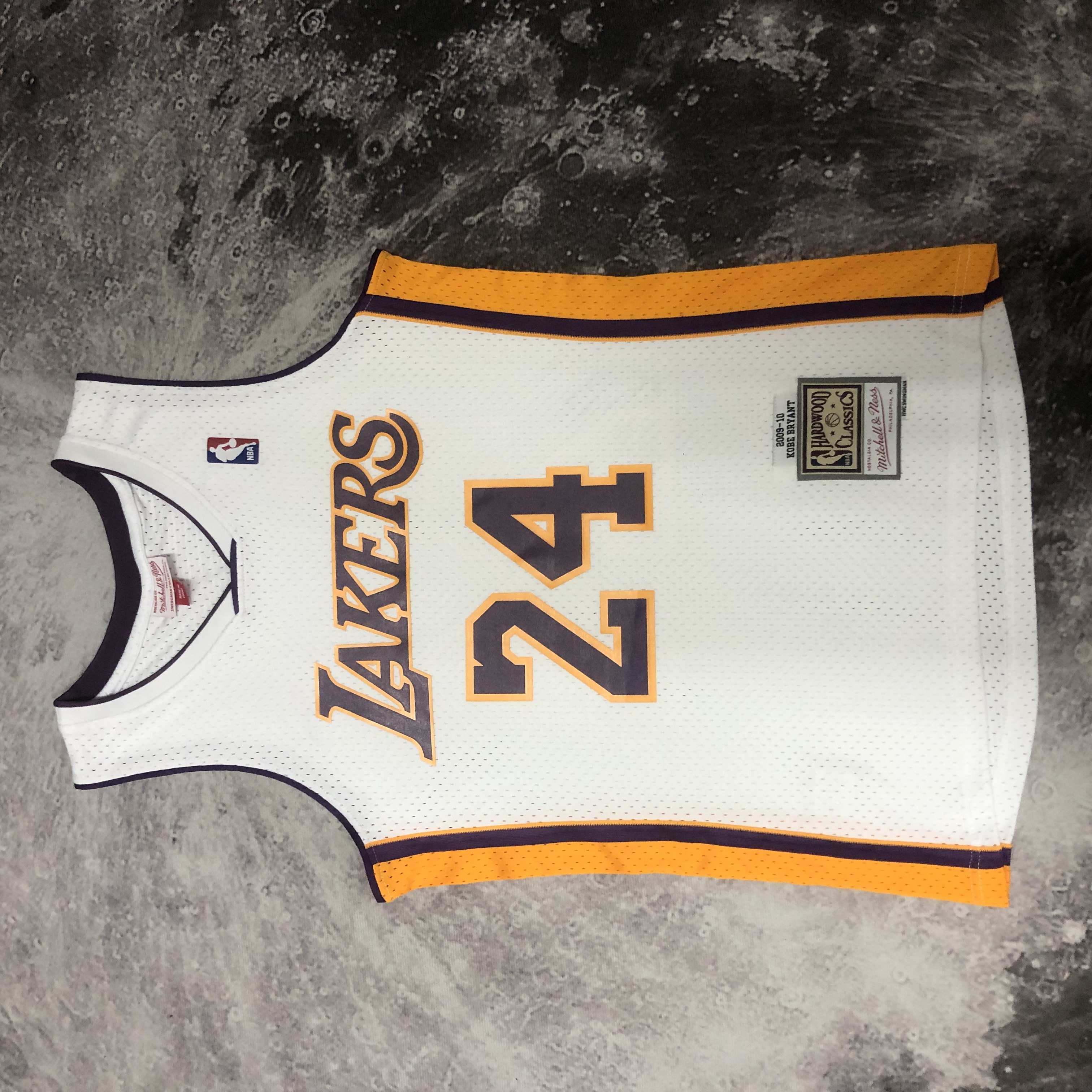NBA Men Season 09-10 Los Angeles Lakers White #24 BRYANT Jersey High Quality Name and Number Print - leoleo123123