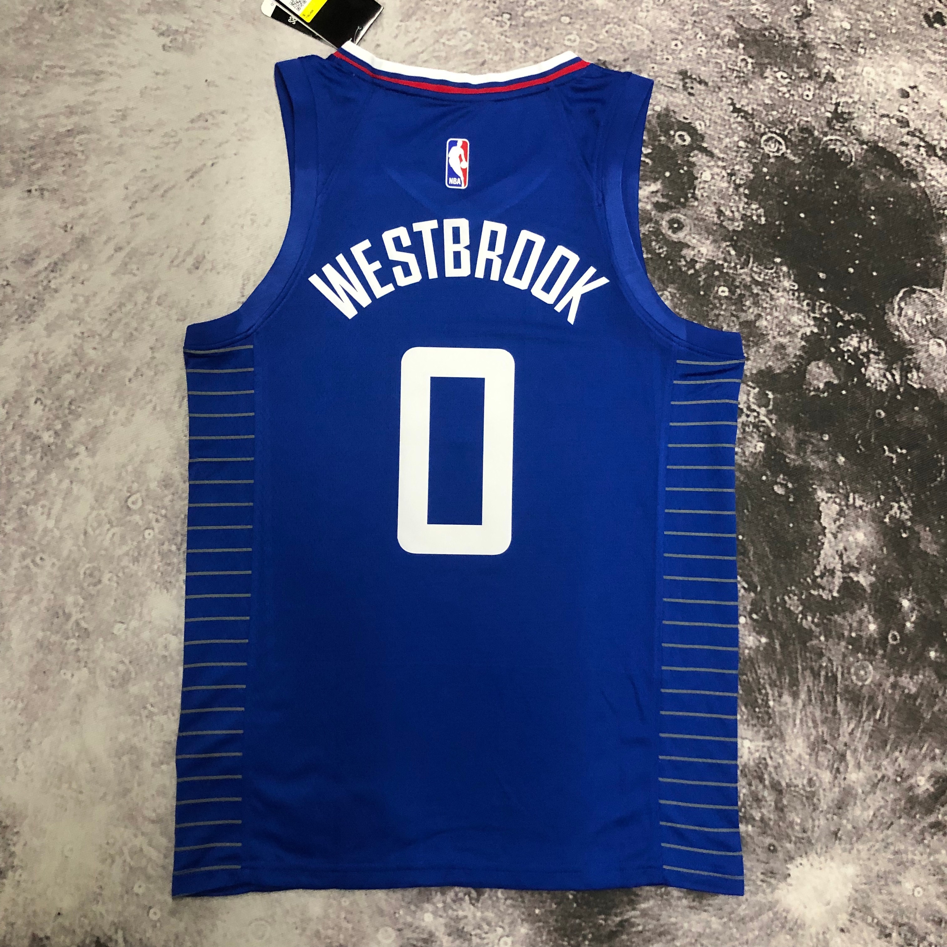 NBA Men Los Angeles Clippers Blue #0 WESTBROOK Jersey High Quality Name and Number Print - leoleo123123
