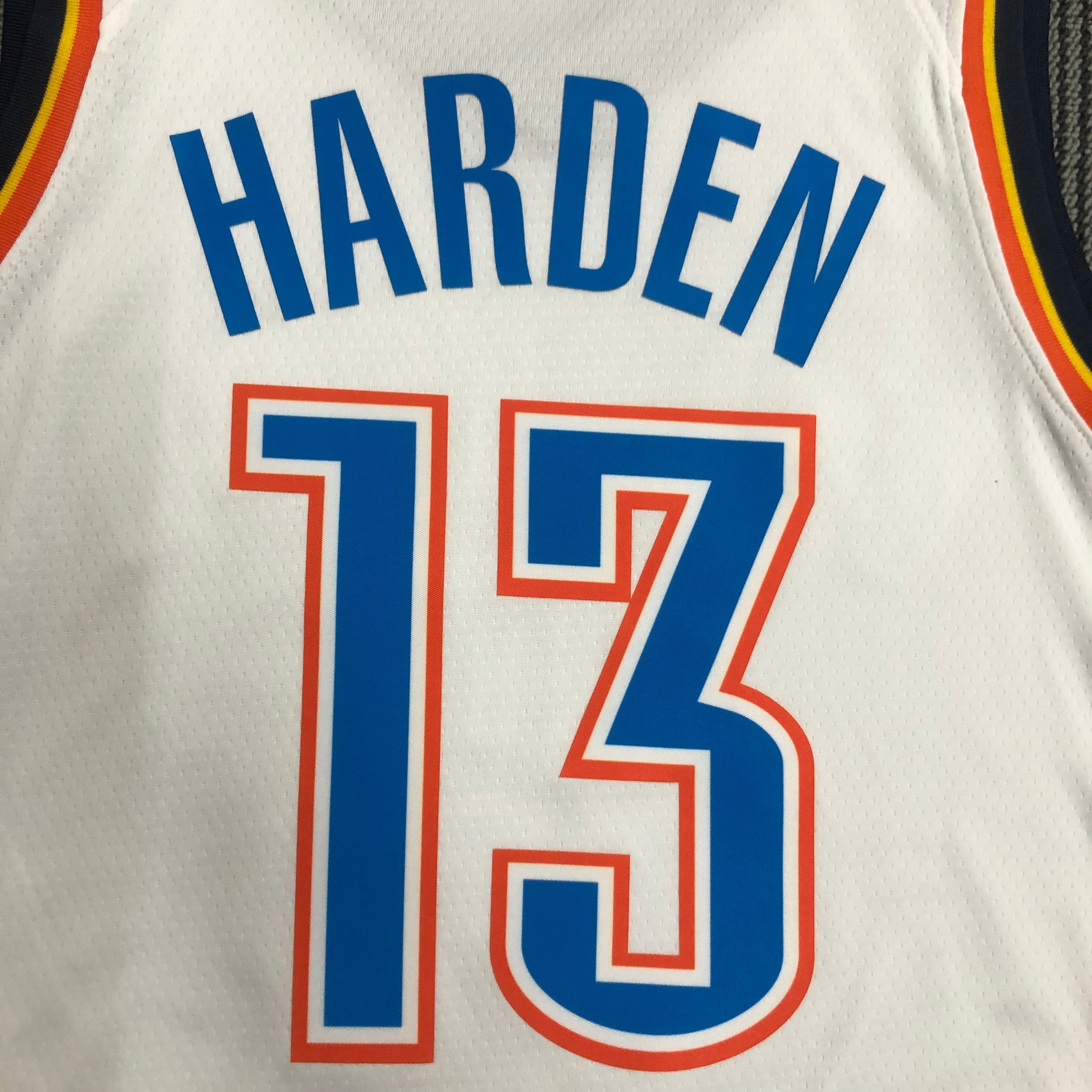 NBA Men Oklahoma City Thunder White #13 HARDEN Jersey High Quality Name and Number Print - leoleo123123