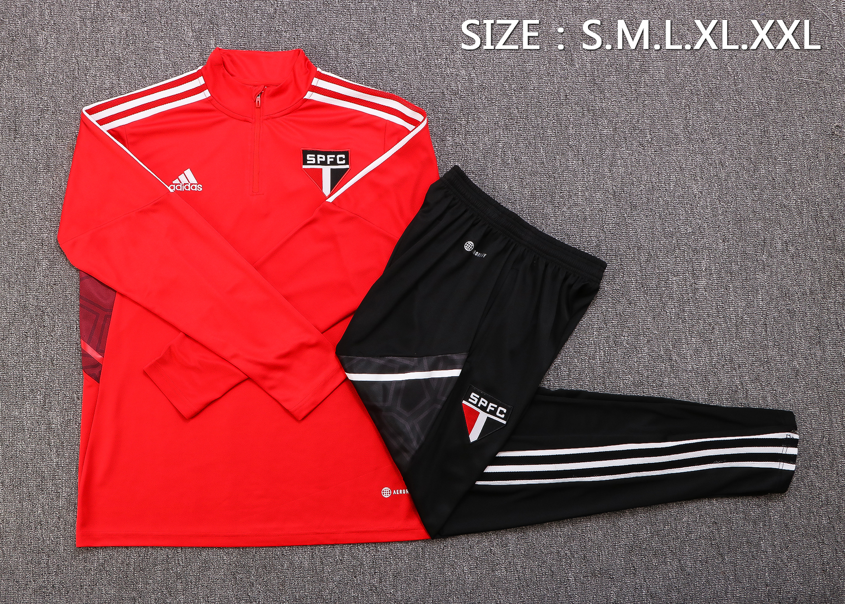 22-23 Sao Paulo Red Sweater Tracksuit Thai Quality - leoleo123123