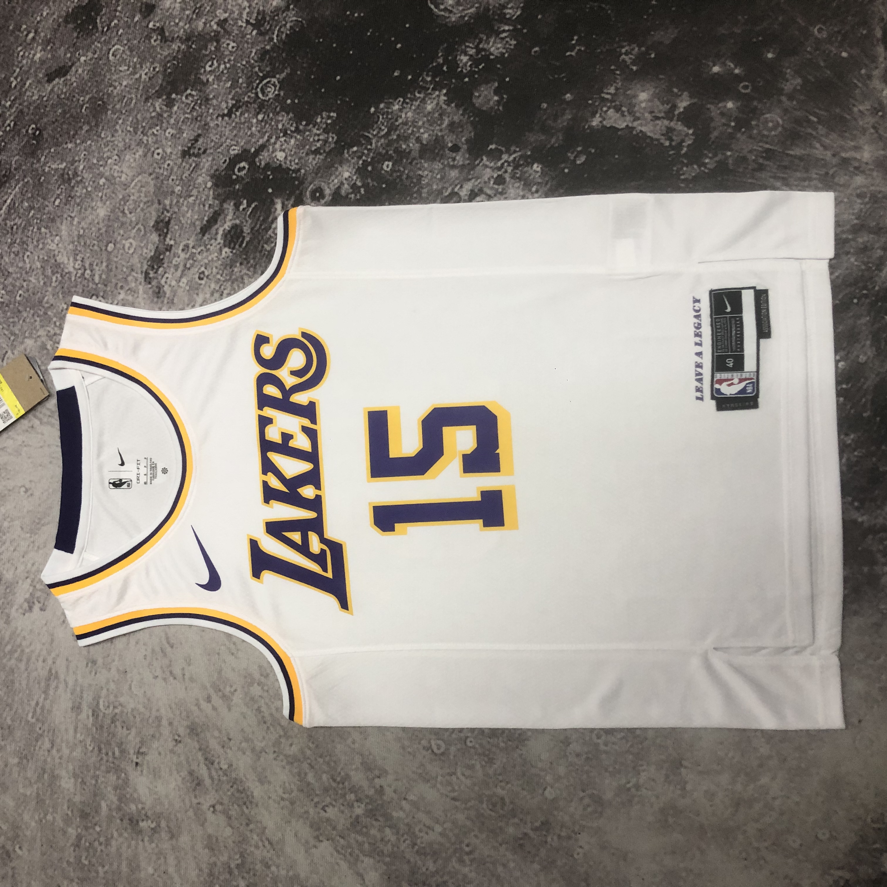 NBA Men Season 2023 Los Angeles Lakers White #15 REAVES Jersey High Quality Name and Number Print - leoleo123123