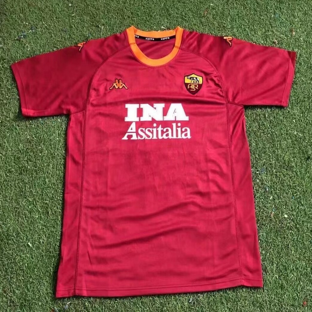 00/01 Roma Home Retro Jersey - leoleo123123