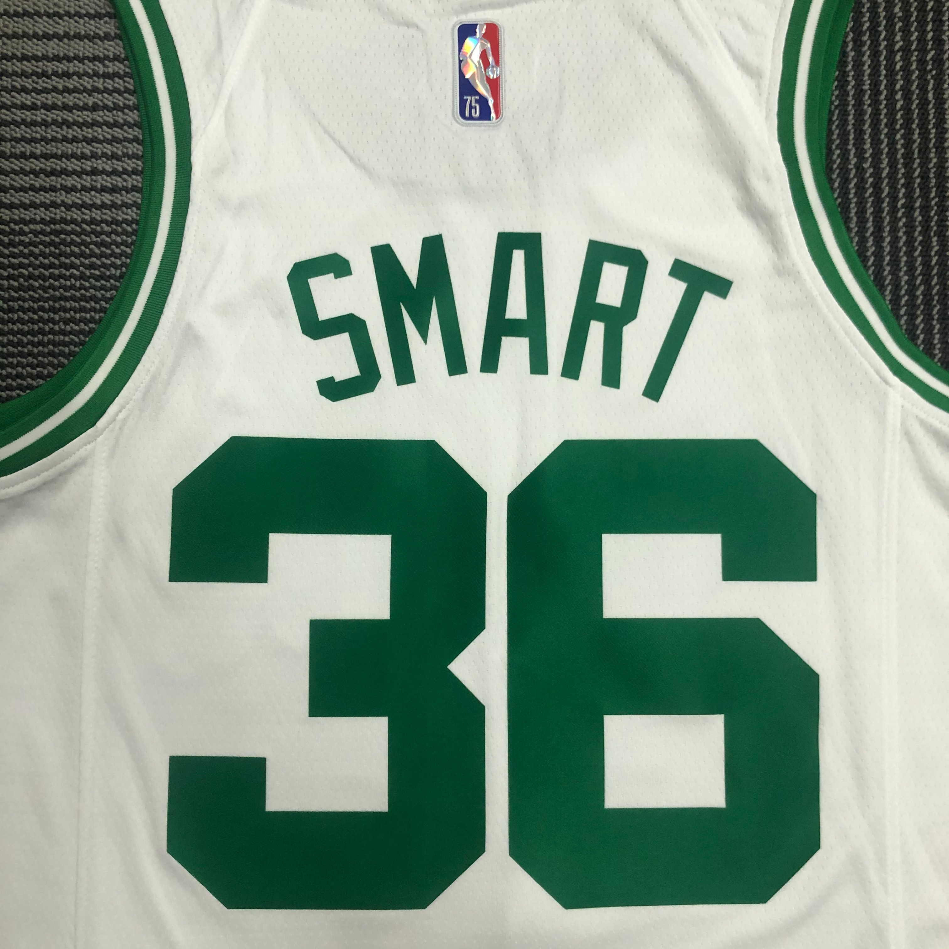 NBA 75th Anniversary Boston Celtics White #36 SMART Jersey High Quality Name and Number Print - leoleo123123