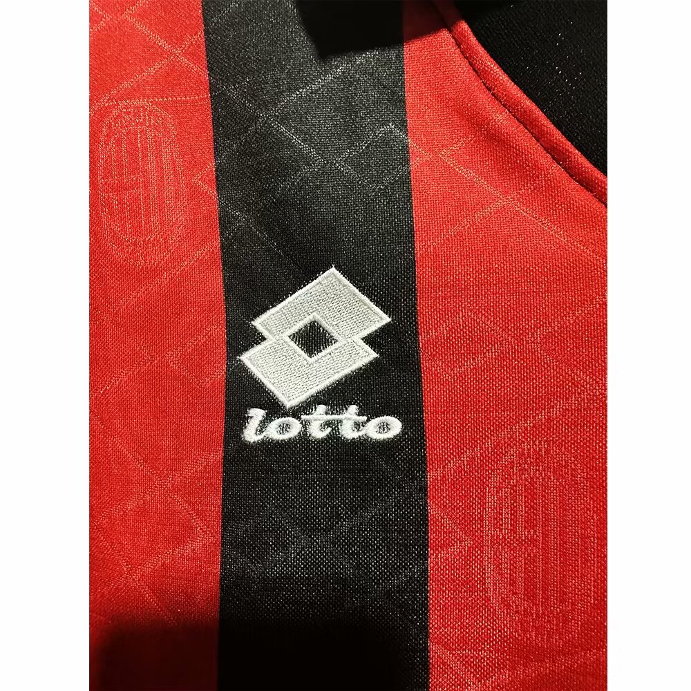 93/94 AC Milan Home Retro Jersey With Champions Patch - leoleo123123