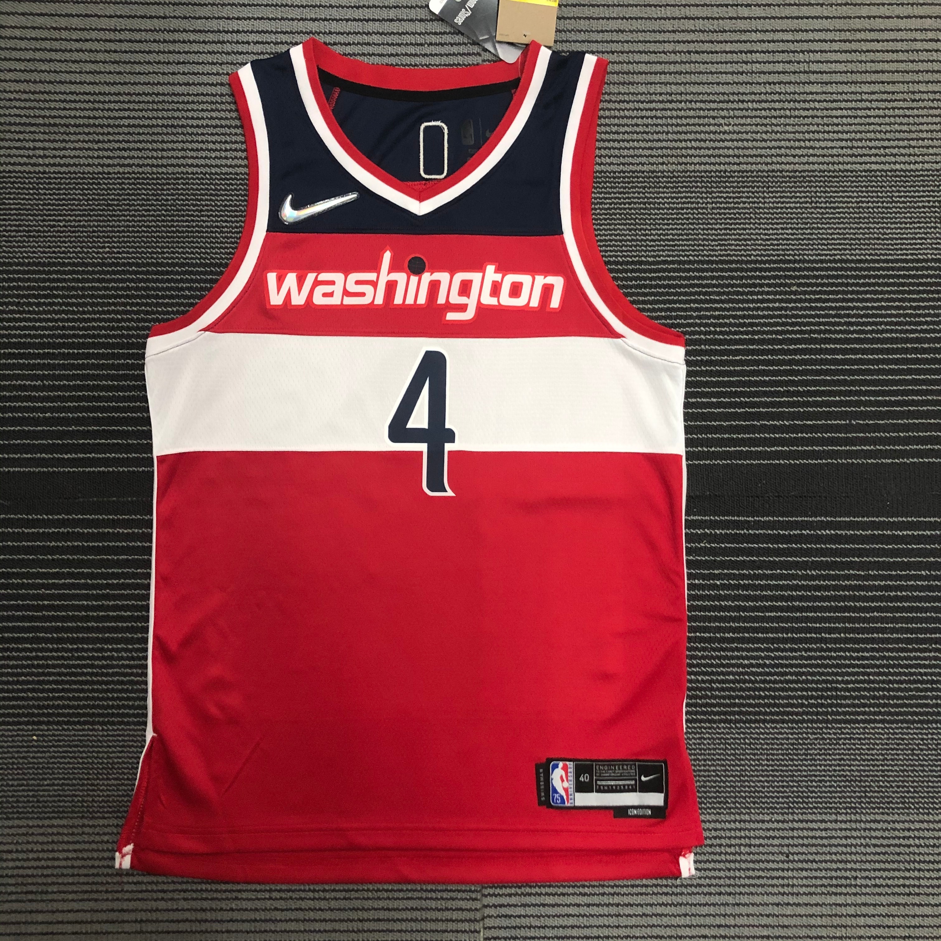 NBA 75th Anniversary Men Washington Wizards Red #4 WESTBROOK Jersey High Quality Name and Number Print - leoleo123123