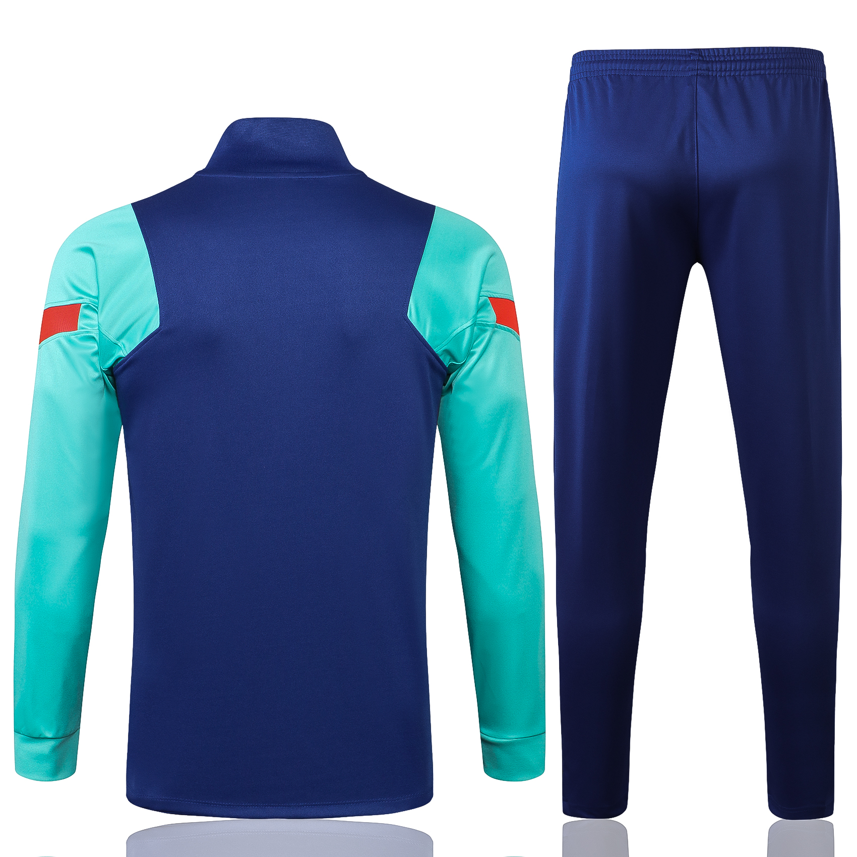 21/22 Barcelona Blue Jacket with Green Sleeves Tracksuit Thai Quality - leoleo123123