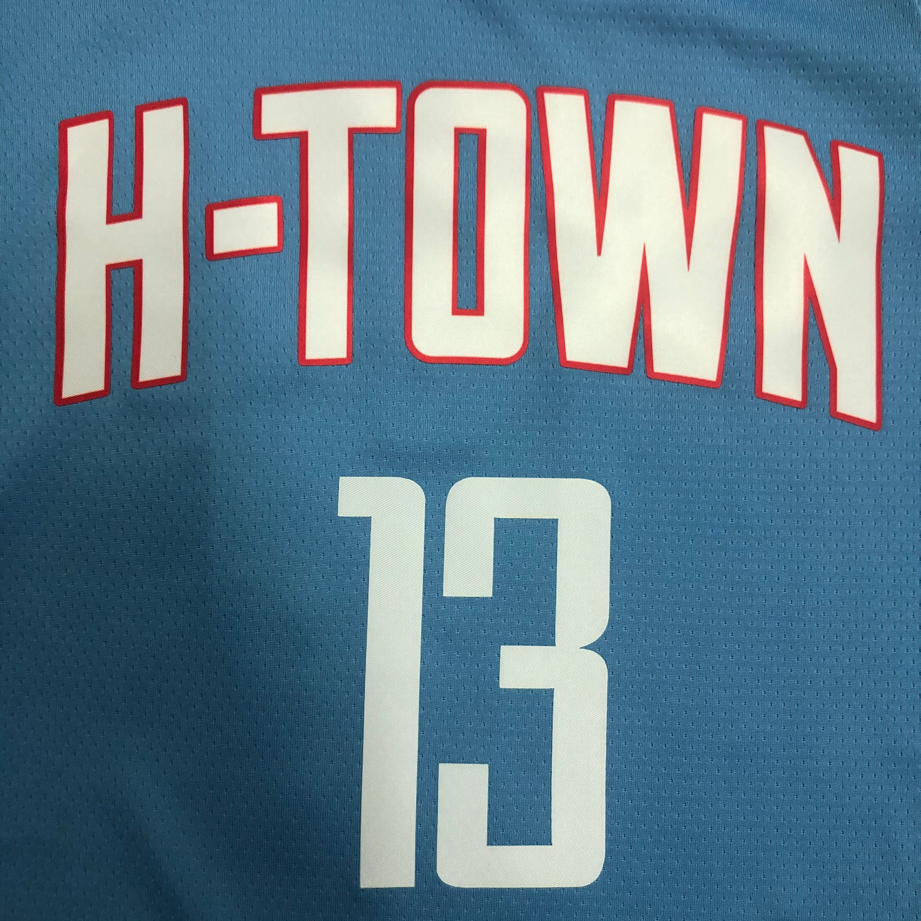 NBA Men Season 2021 Houston Rockets Light Blue City #13 HARDEN Jersey High Quality Name and Number Print - leoleo123123