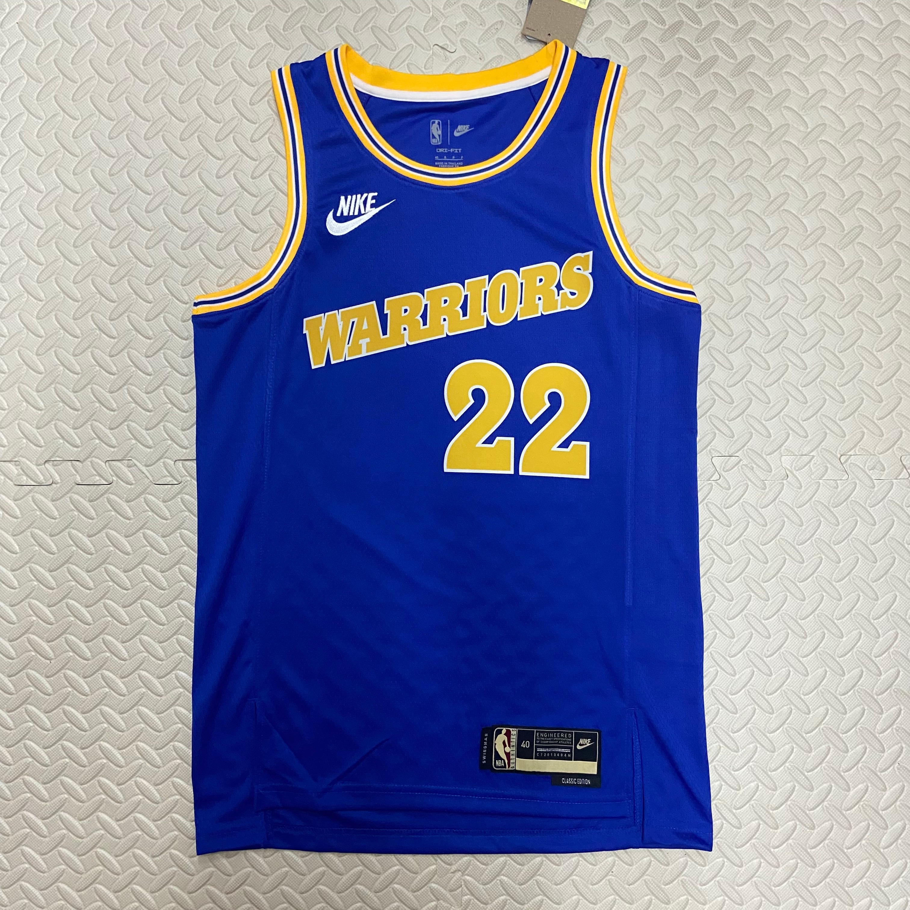 NBA Men Season 2023 Golden State Warriors Blue Retro #22 WIGGINS Jersey High Quality Name and Number Print - leoleo123123