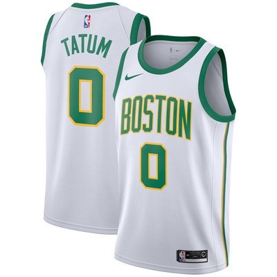 NBA Boston Celtics White with Gold Green Name #0 TATUM Jersey High Quality Name and Number Print - leoleo123123