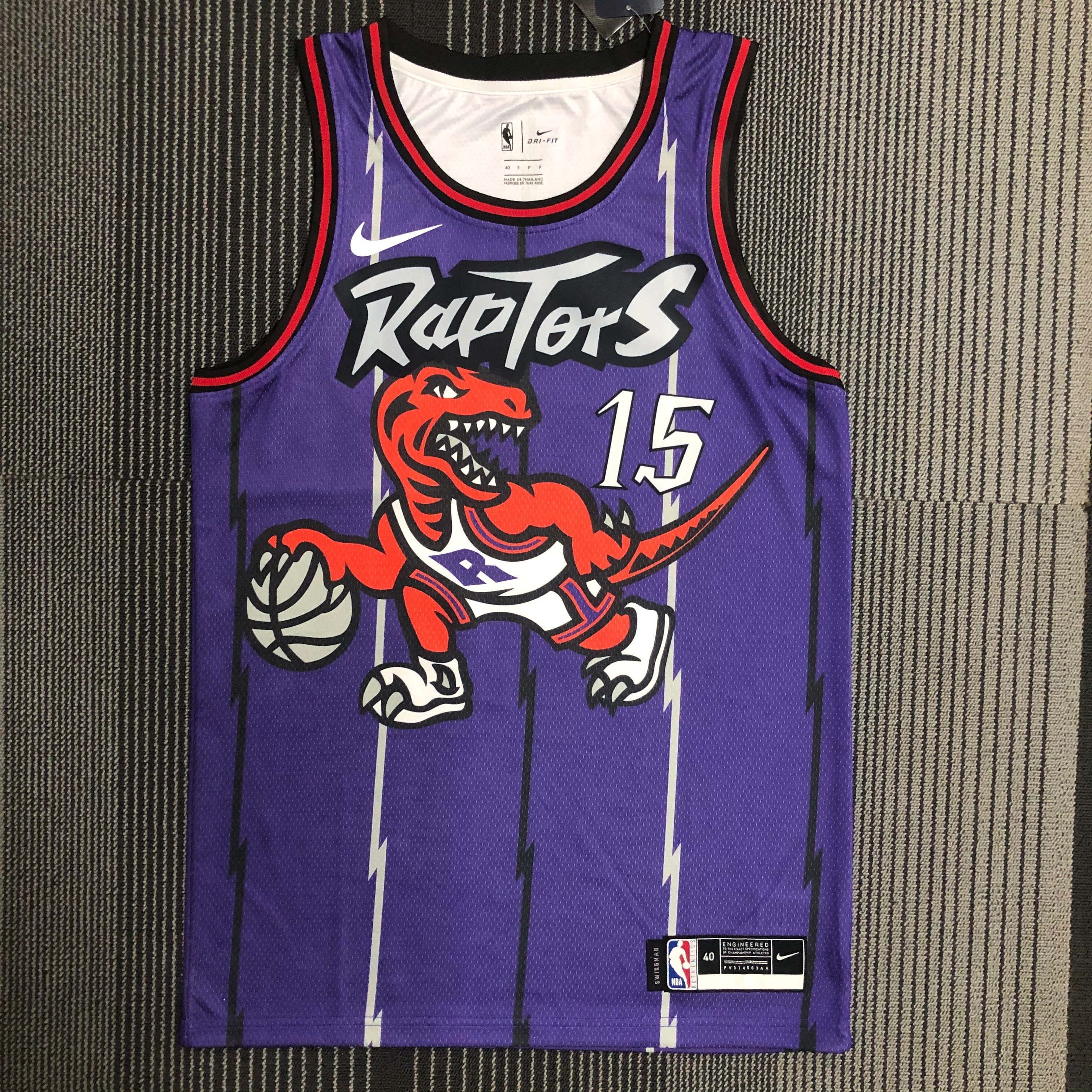 NBA Men Toronto Raptors Retro Purple #15 CARTER Jersey High Quality Name and Number Print - leoleo123123