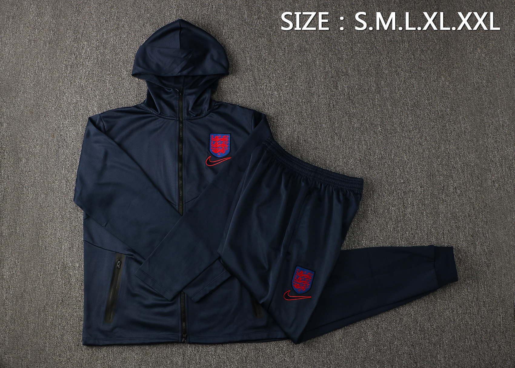 21-22 England Blue Jacket with Cap Tracksuit Thai Quality - leoleo123123