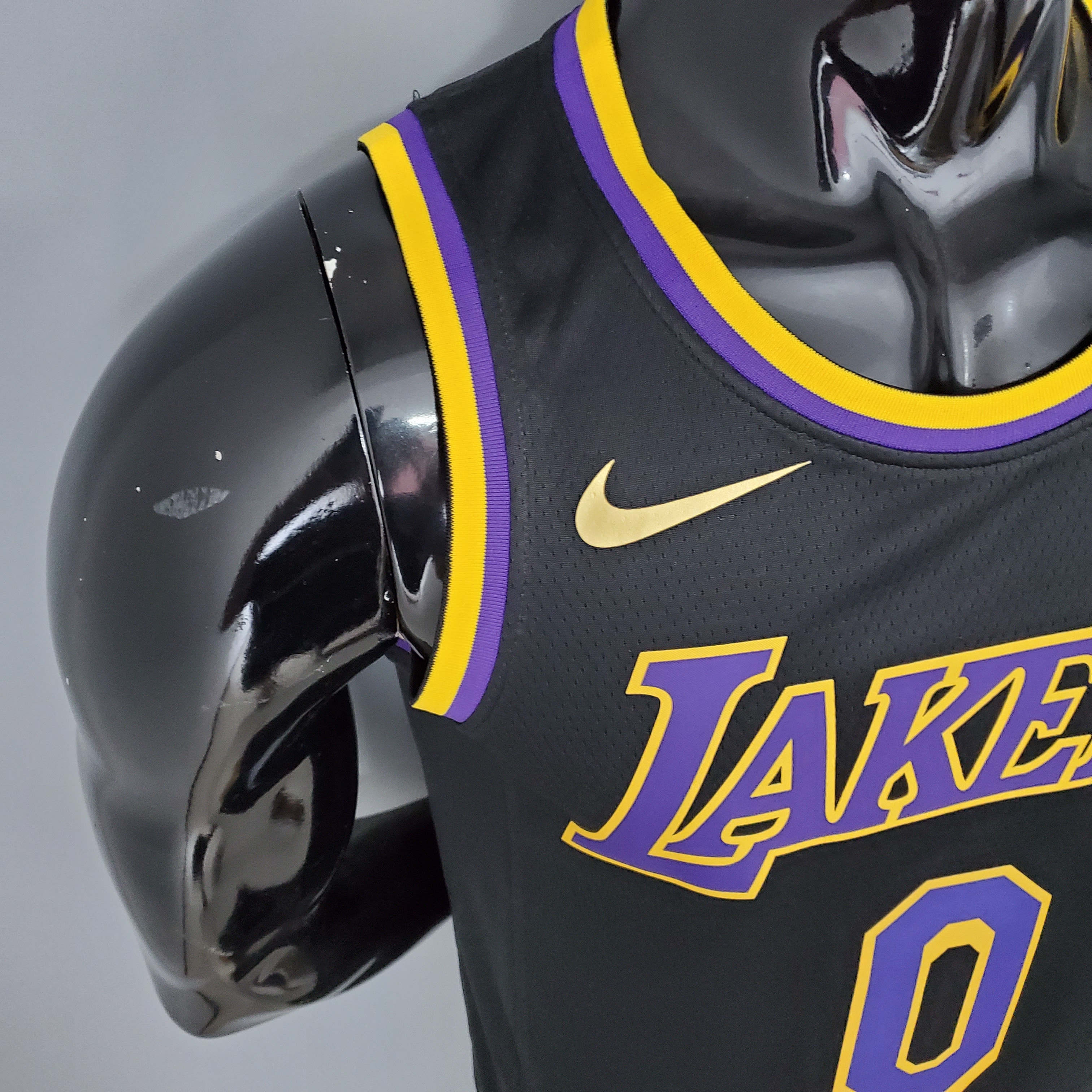 2021 KUZMA#0 Lakers Bonus Edition Black NBA Jersey High Quality Name and Number Print - leoleo123123