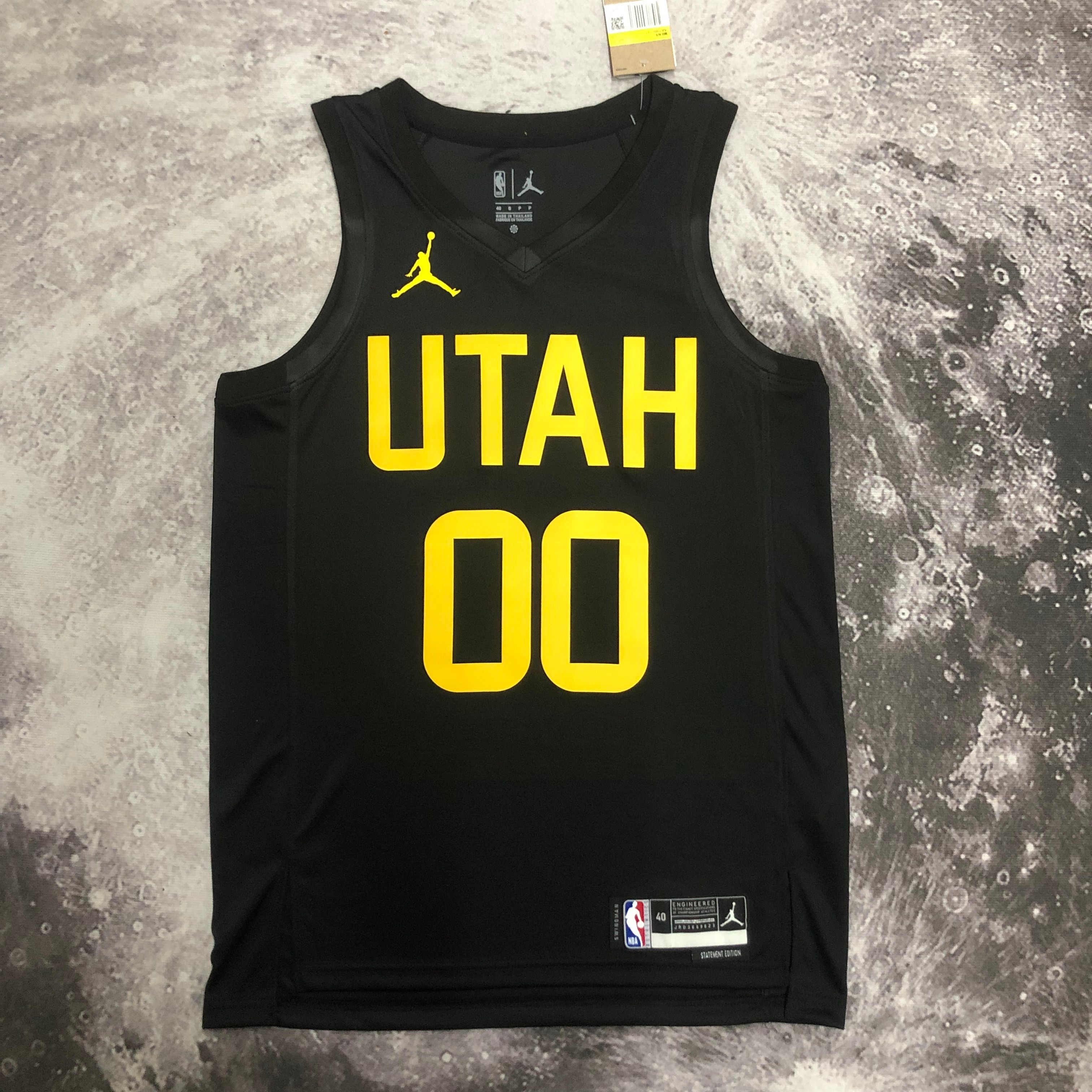 NBA 2023 Men Utah Jazz Black with Jordan Logo #00 CLARKSON Jersey High Quality Name and Number Print - leoleo123123