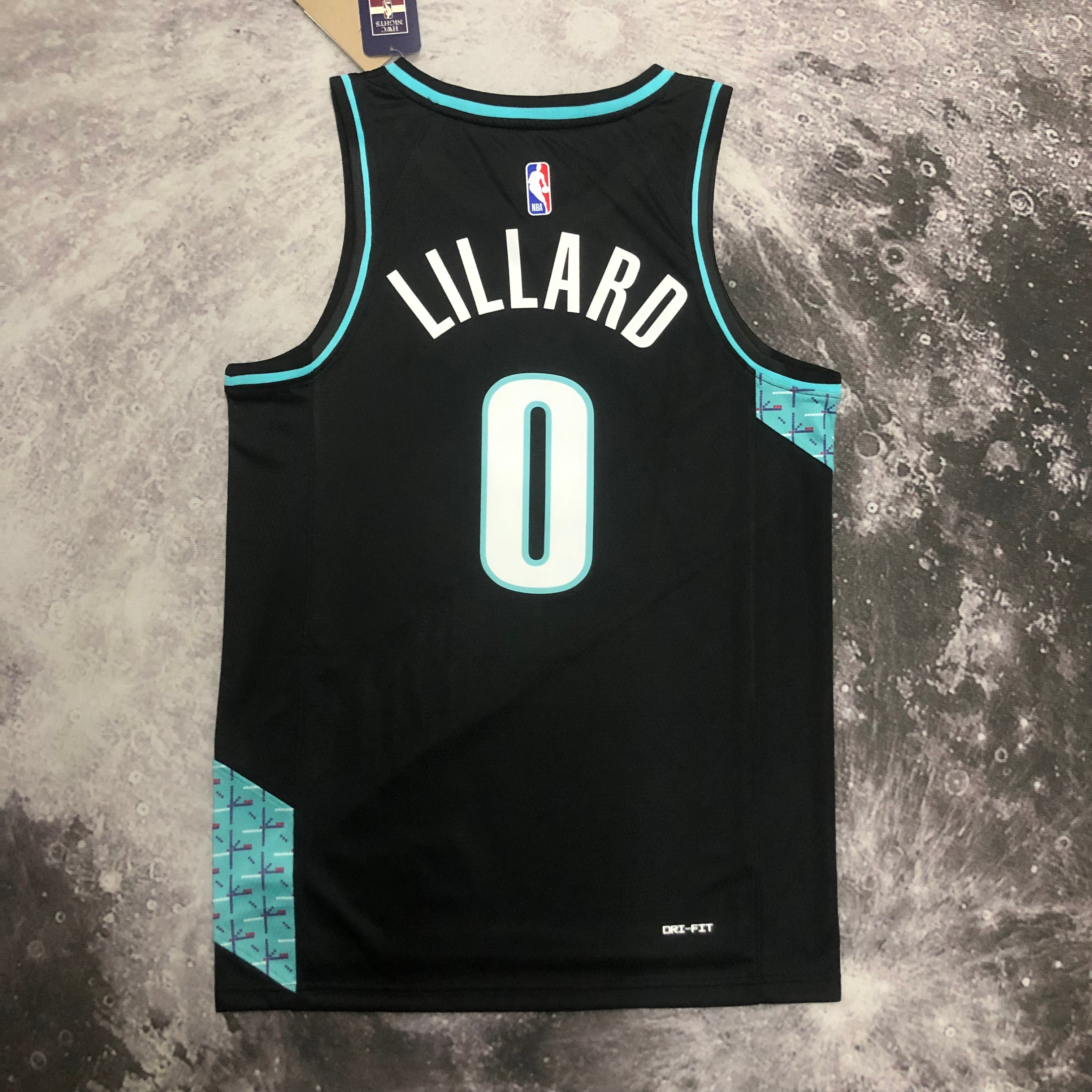 NBA Season 2023 Portland Trail Blazers Black #0 LILLARD Jersey High Quality Name and Number Print - leoleo123123