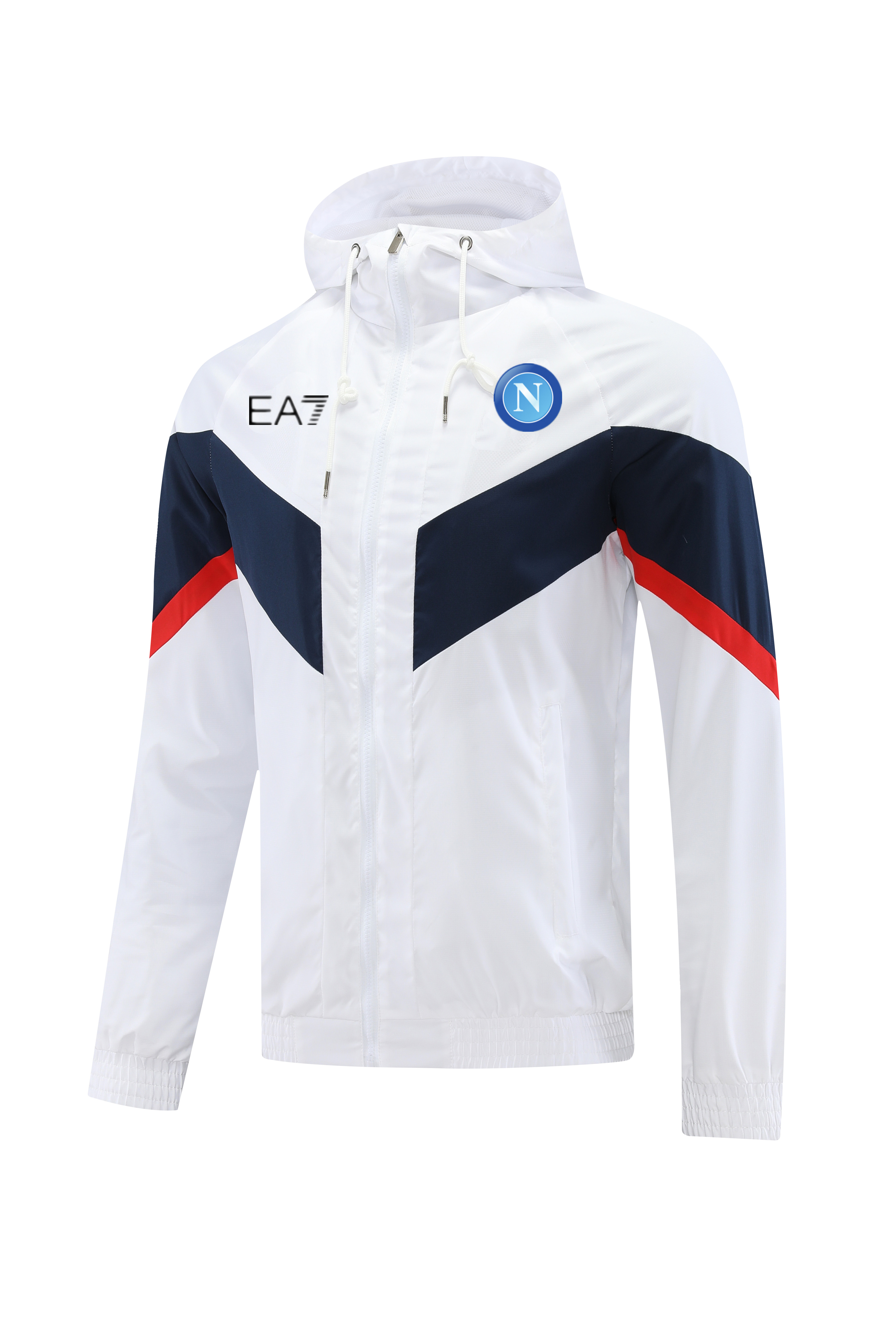 22/23 Napoli White with Nike Logo Windbreaker Jacket Thai Quality - leoleo123123