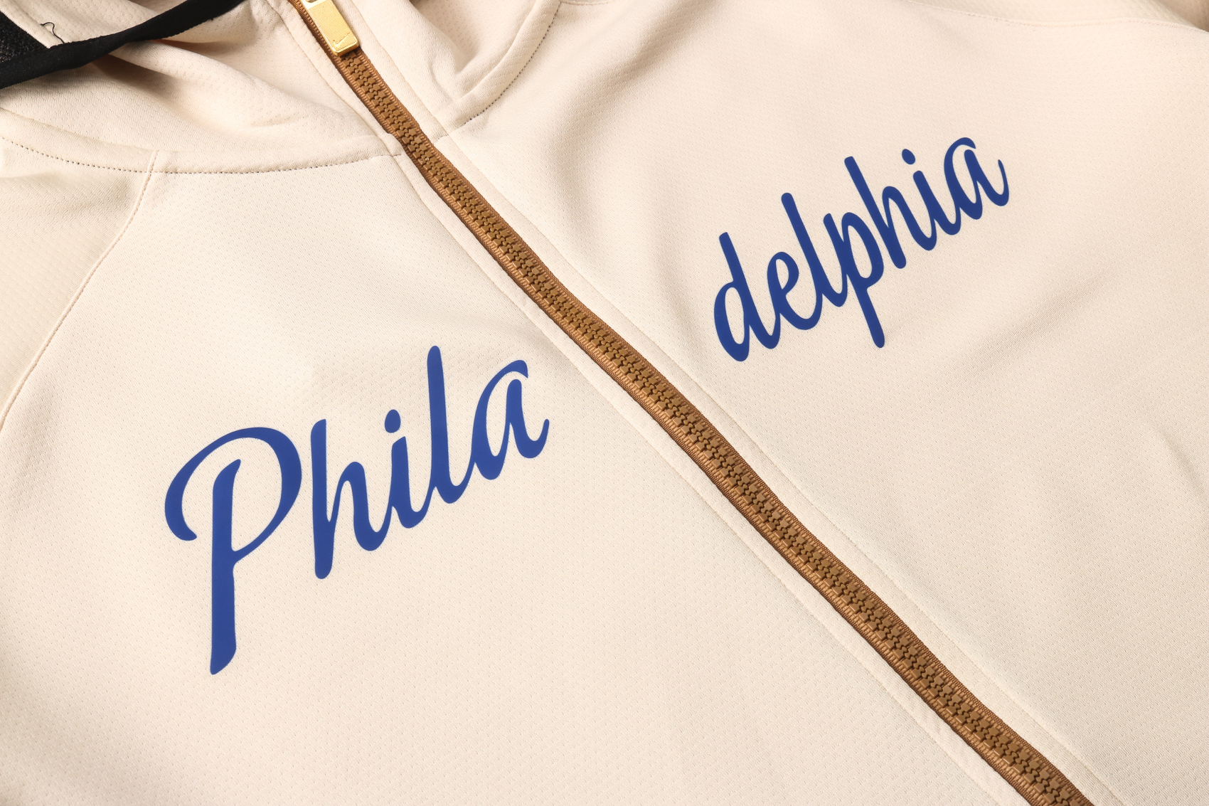 NBA Philadelphia 76ers Light Yellow with Cap Jacket Tracksuit High Quality - leoleo123123