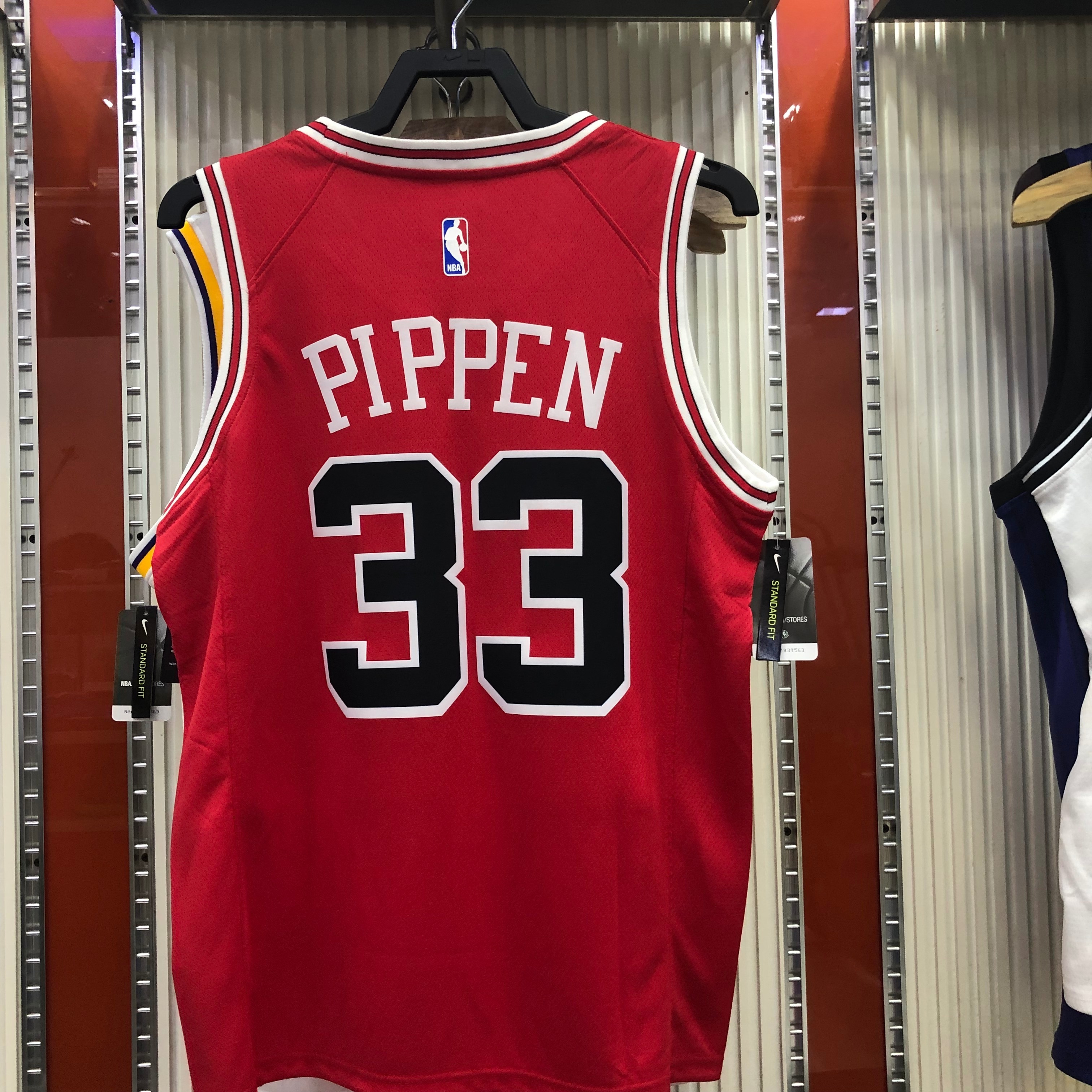 NBA Men Chicago Bulls Red ##33 PIPPEN Jersey High Quality Name and Number Print - leoleo123123