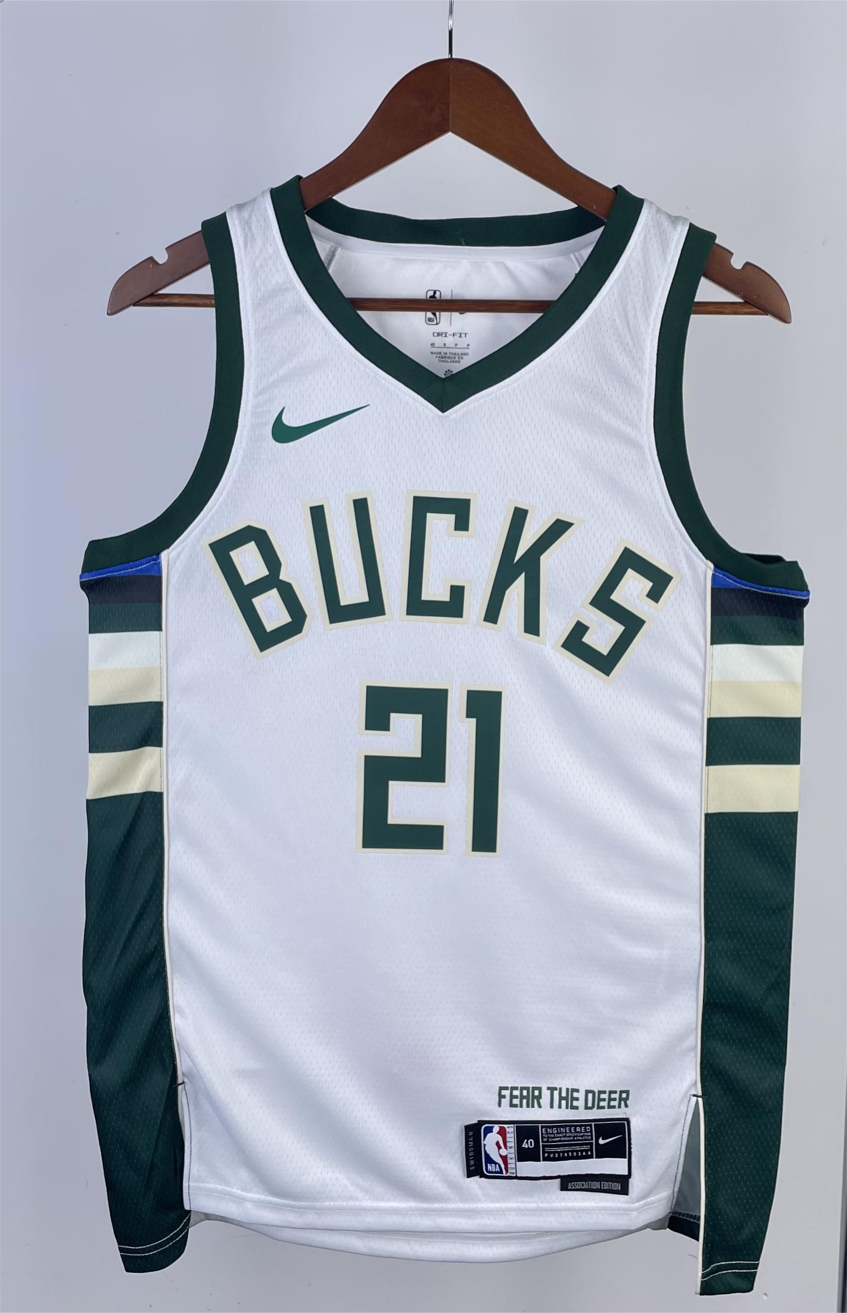 NBA Men 2023 Milwaukee Bucks White #21 HOLIDAY Jersey High Quality Name and Number Print - leoleo123123