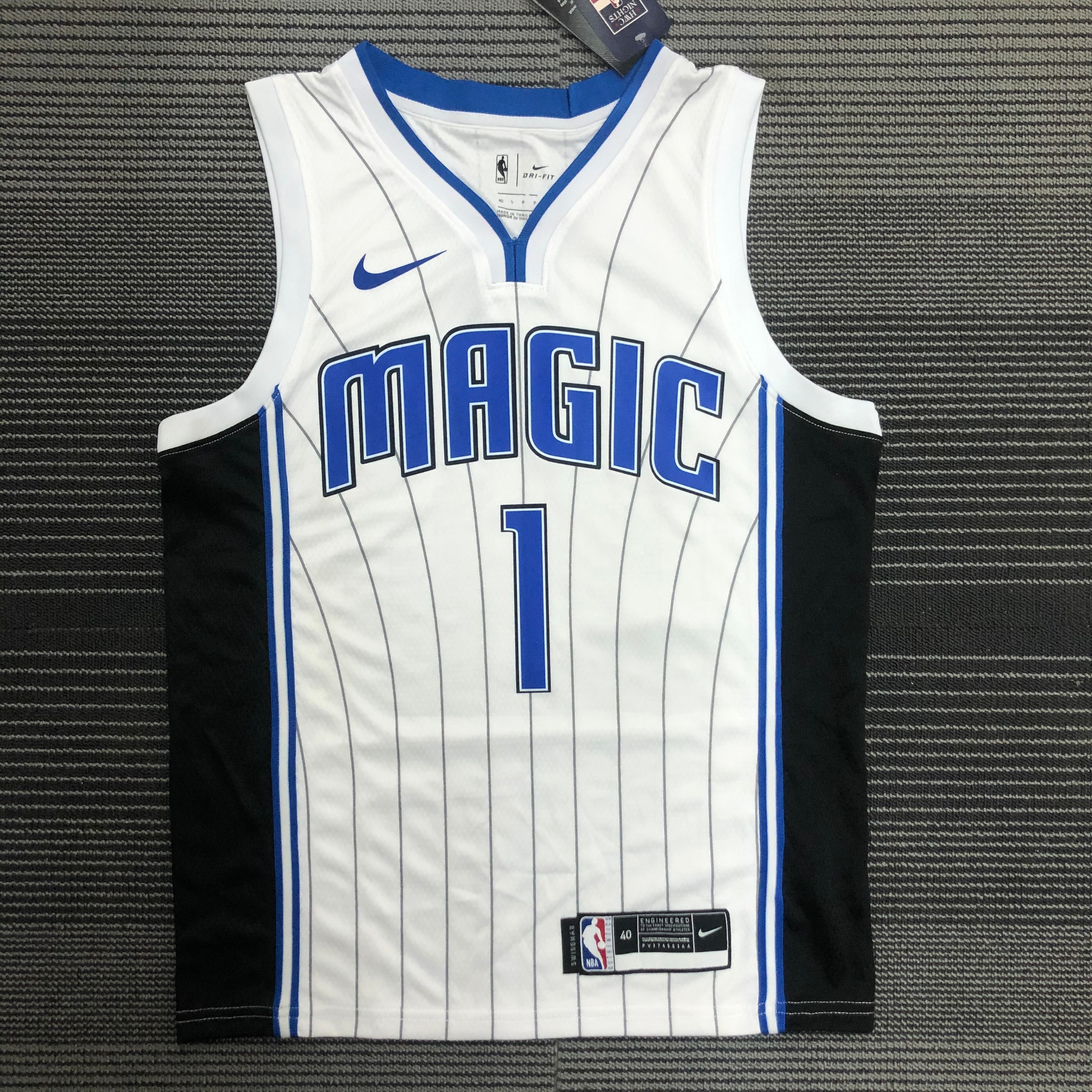 NBA Season Orlando Magic ##1 McGRADY White Round Neck Jersey High Quality Name and Number Print - leoleo123123