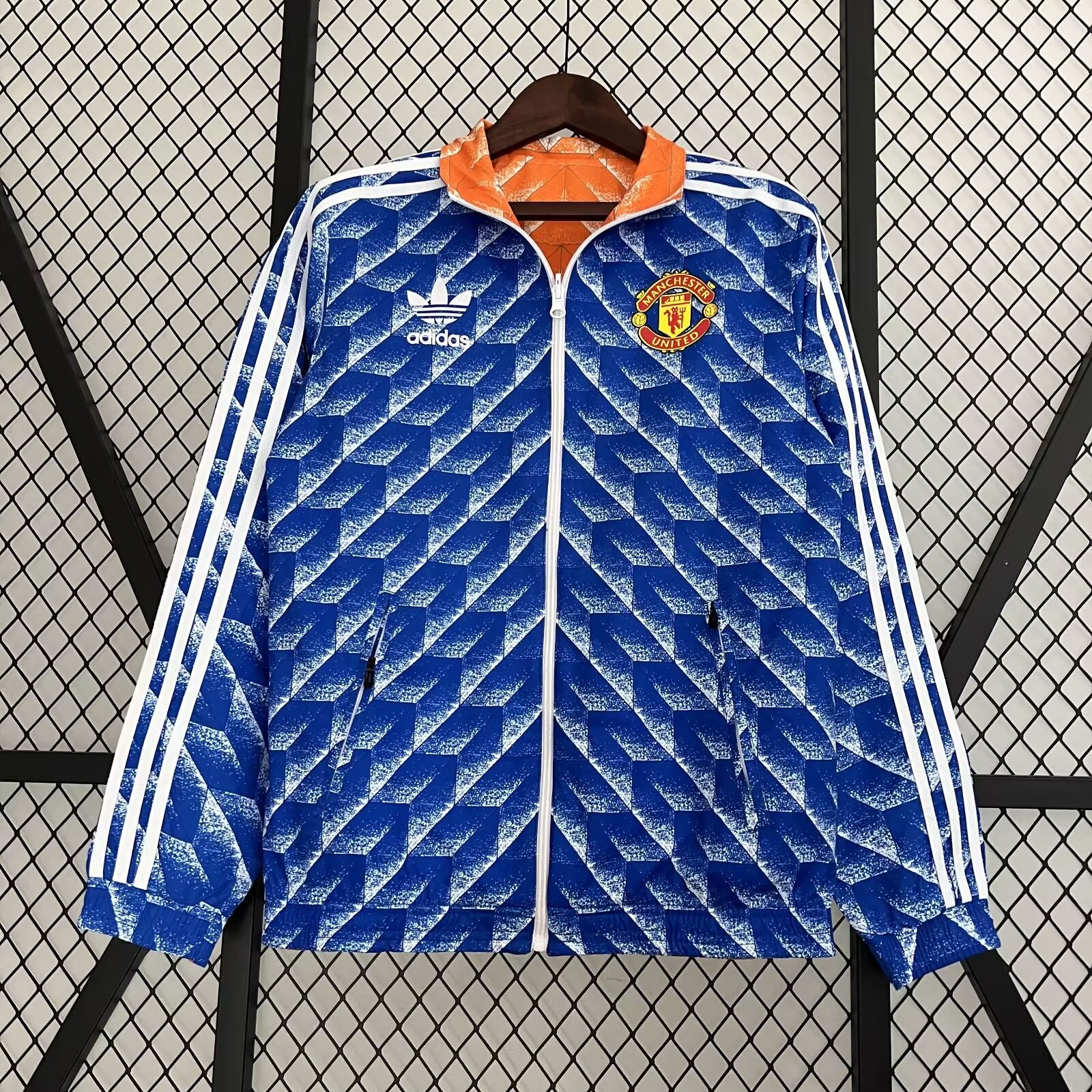 23/24 Man Unied Windbreaker Jacket two-sided Jacket Thai Quality - leoleo123123
