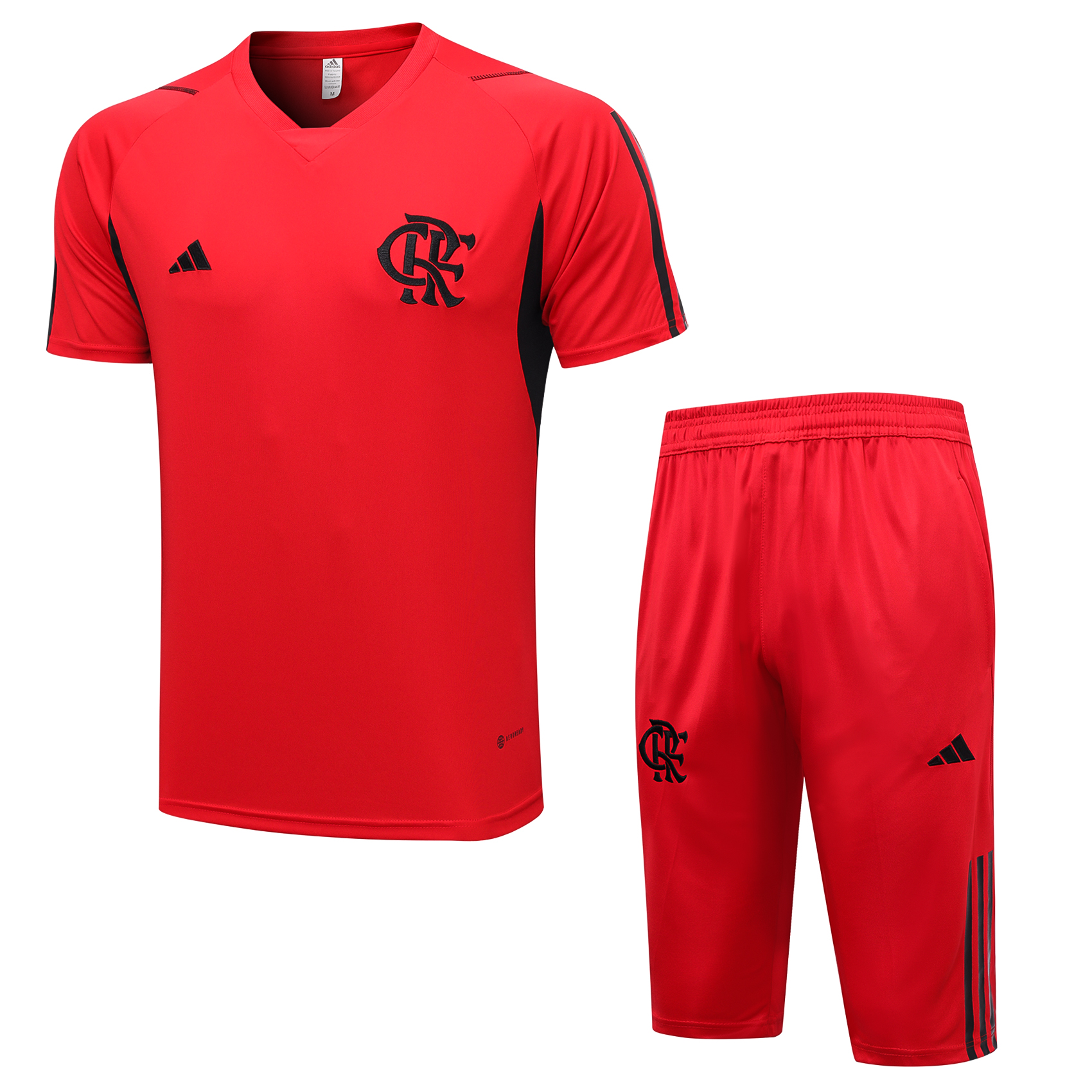 23/24 Flamengo Red Short Sleeve and Short Pant Training Set -Training Tracksuit - leoleo123123