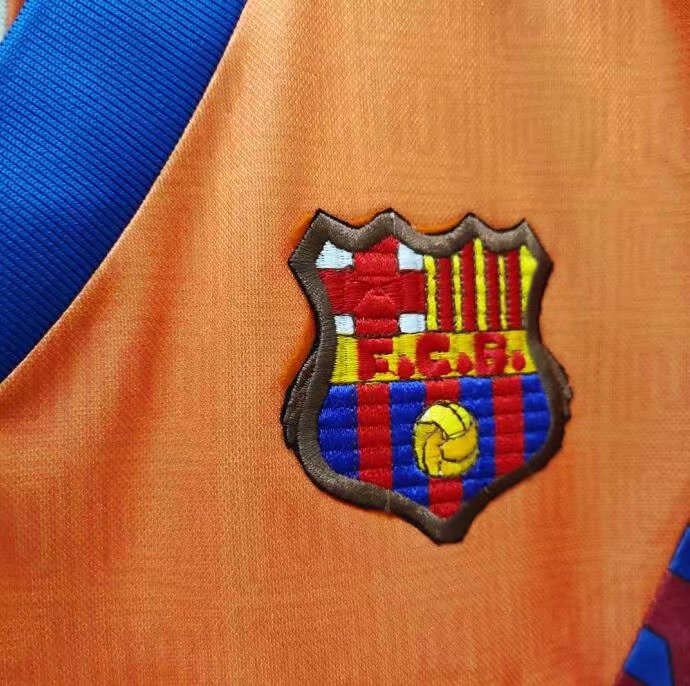 91-92 Barcelona Away Retro Jersey - leoleo123123