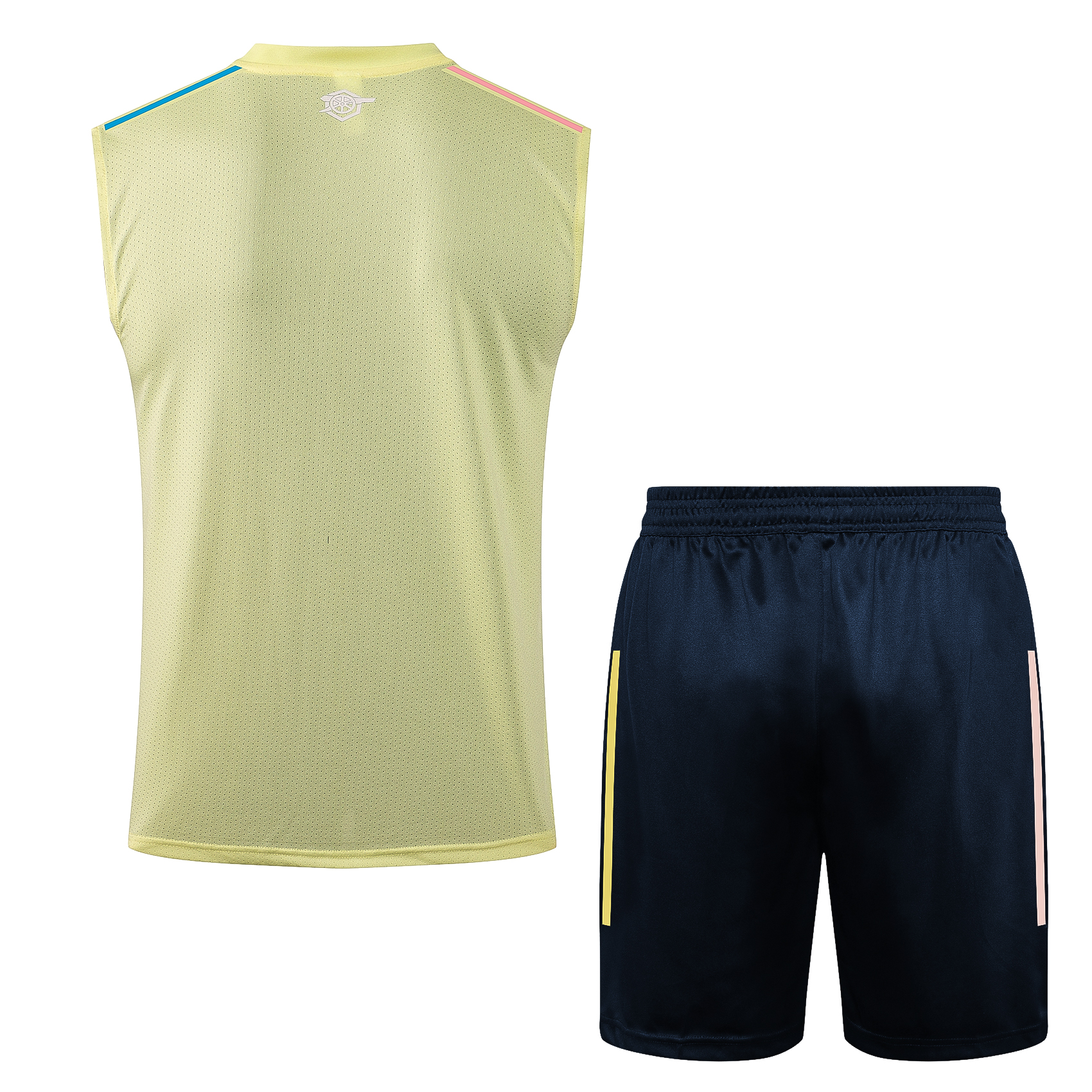 21/22 Arsenal Light Yellow Vest Training Set--Vest and Short Pant Training Tracksuit - leoleo123123