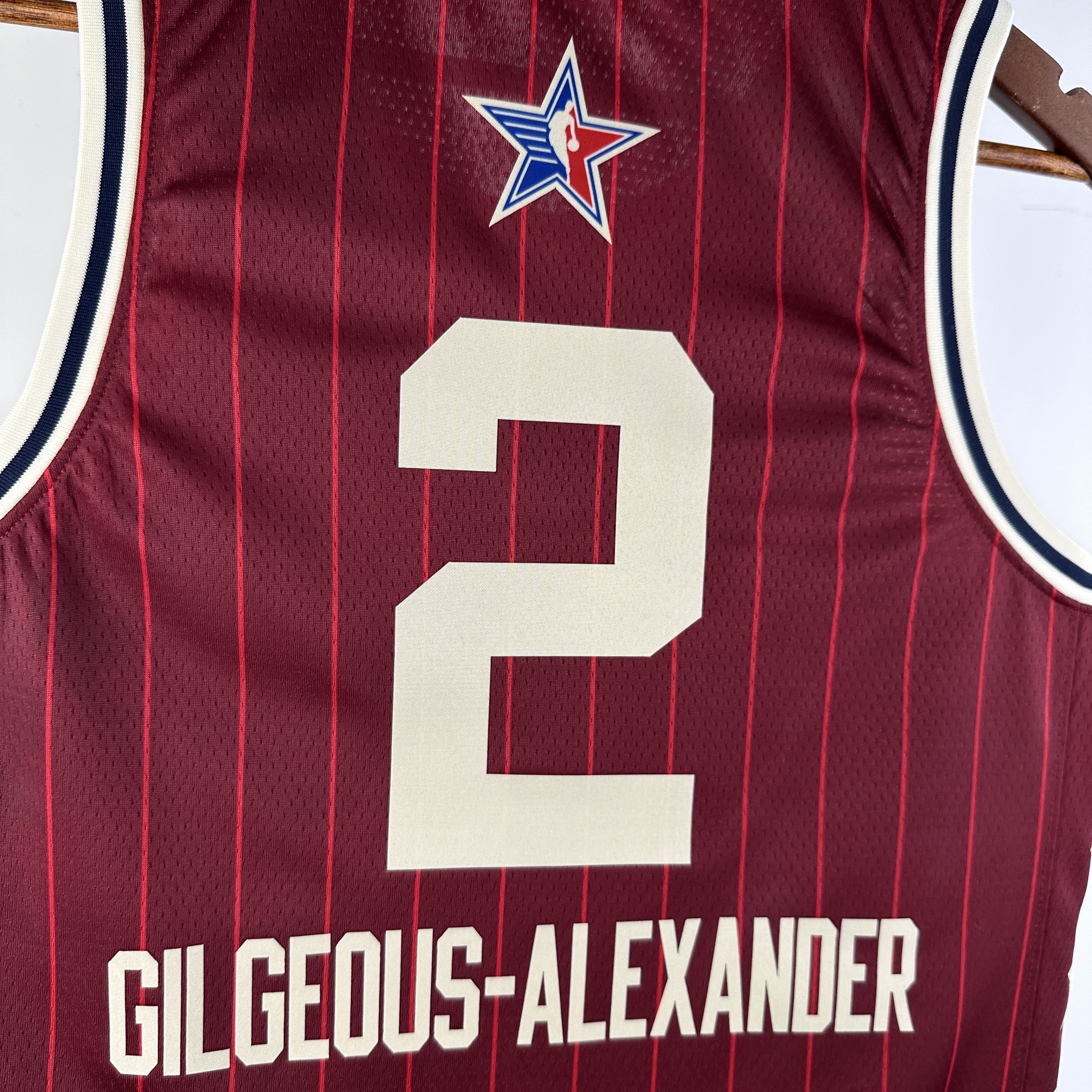 NBA Men 2024 Los Angeles Lakers All Stars Red #2 GILGEOUS-ALEXANDER Jersey High Quality Name and Number Print - leoleo123123