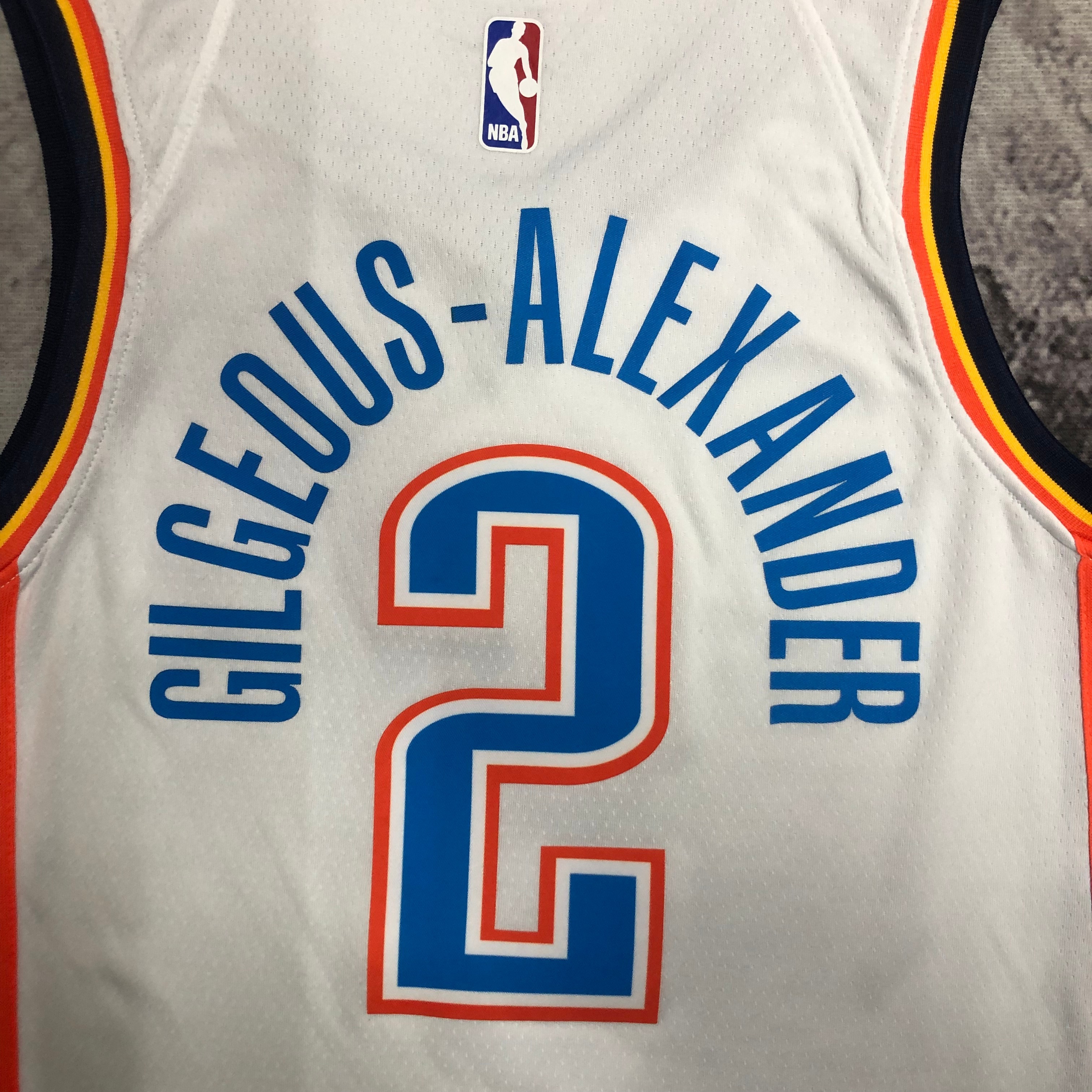 NBA Men Oklahoma City Thunder White #2 GILGEOUS-ALEXANDER Jersey High Quality Name and Number Print - leoleo123123