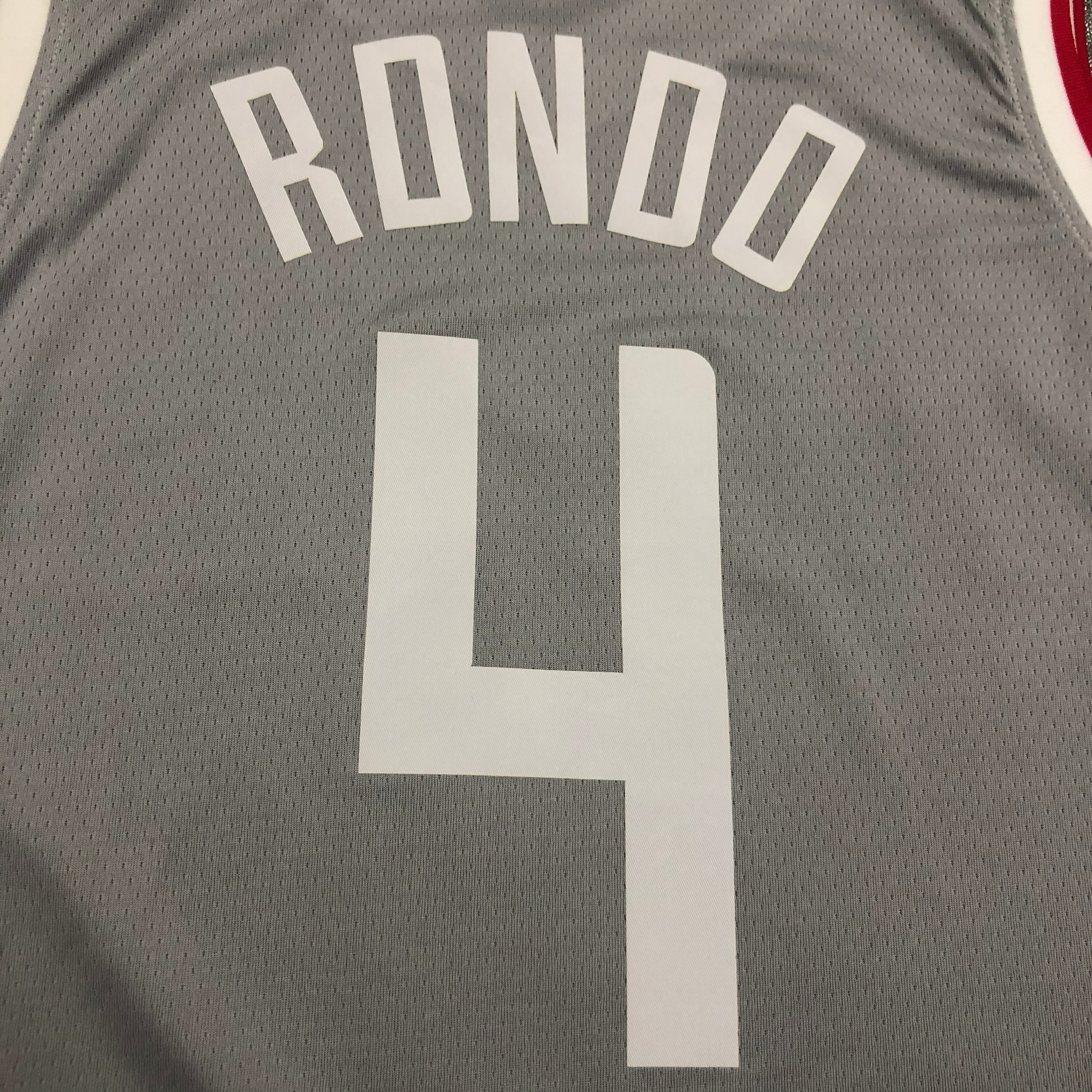 NBA Season 2021 Men Los Angeles Clippers Grey Awarding Version #4 RONDO Jersey High Quality Name and Number Print - leoleo123123