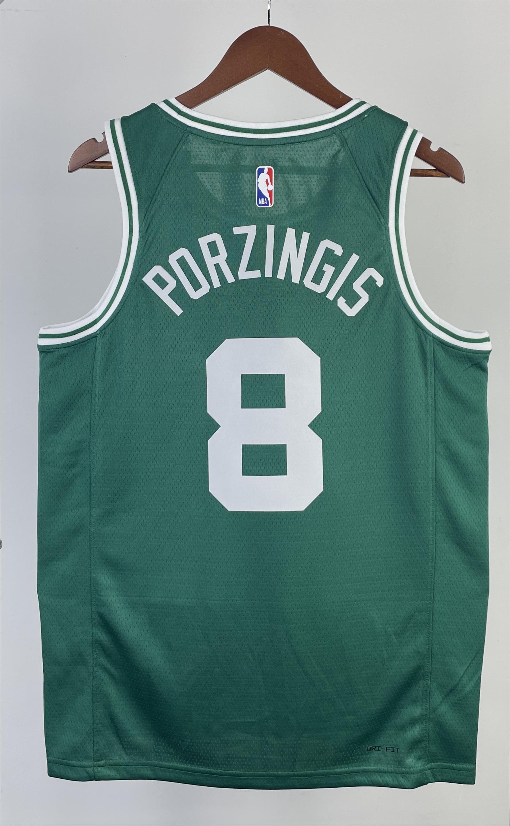 NBA Men Season 2023 Boston Celtics Green #8 PORZINGIS Jersey High Quality Name and Number Print - leoleo123123
