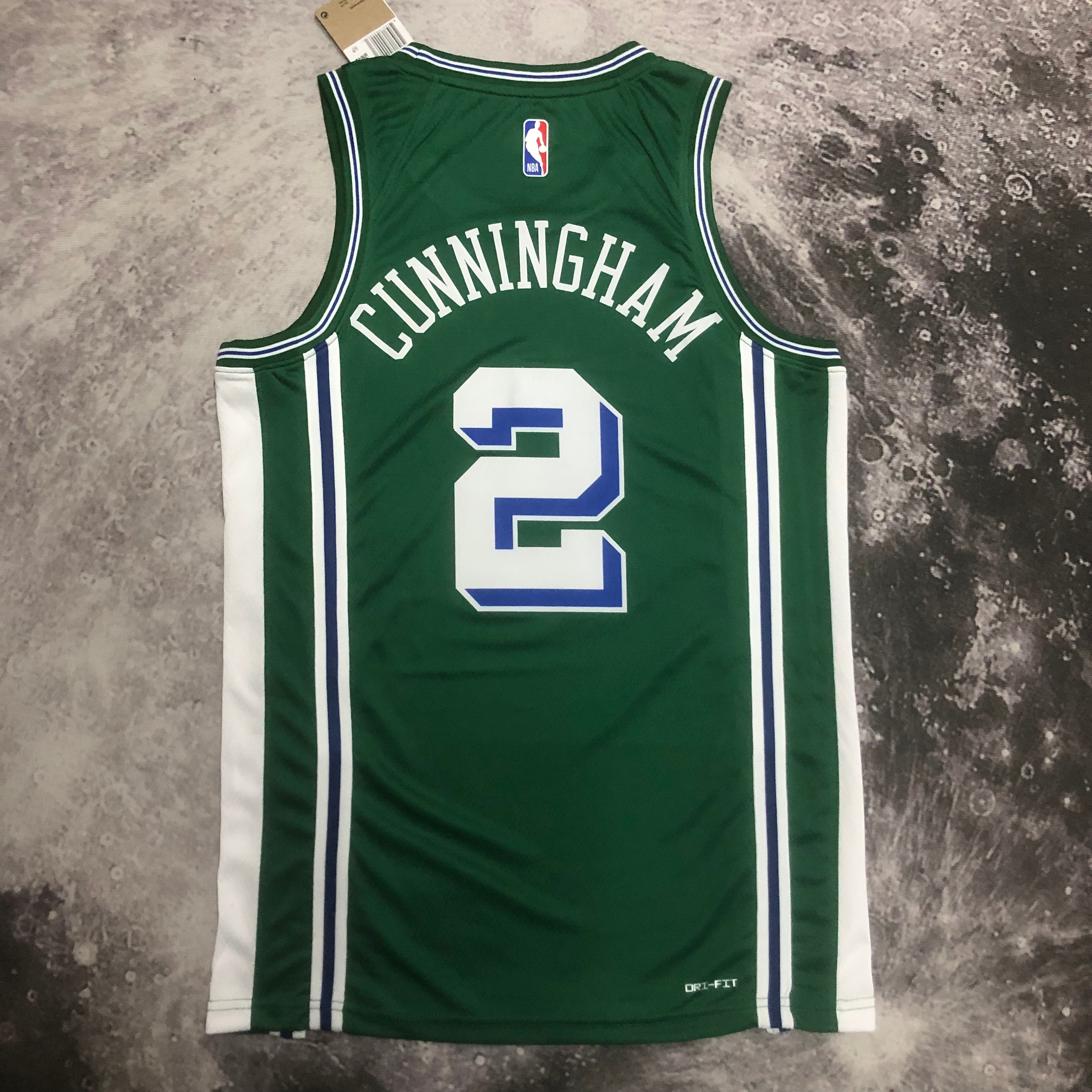 NBA Season 2023 Detroit Pistons Green City Version #2 CUNNINGHAM Jersey High Quality Name and Number Print - leoleo123123
