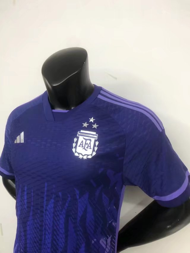 22/23 Argentina Away Jersey With 3 stars Player Version 1:1 Quaility - leoleo123123