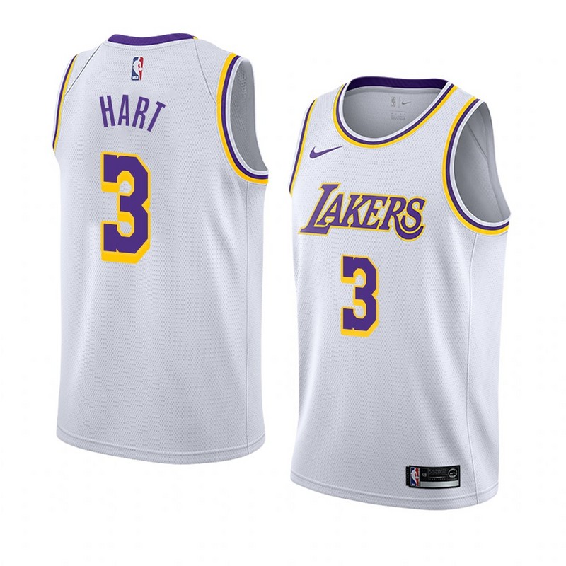 NBA Men Los Angeles Lakers #3 HART Retro White Round Neck Jersey High Quality Name and Number Print - leoleo123123