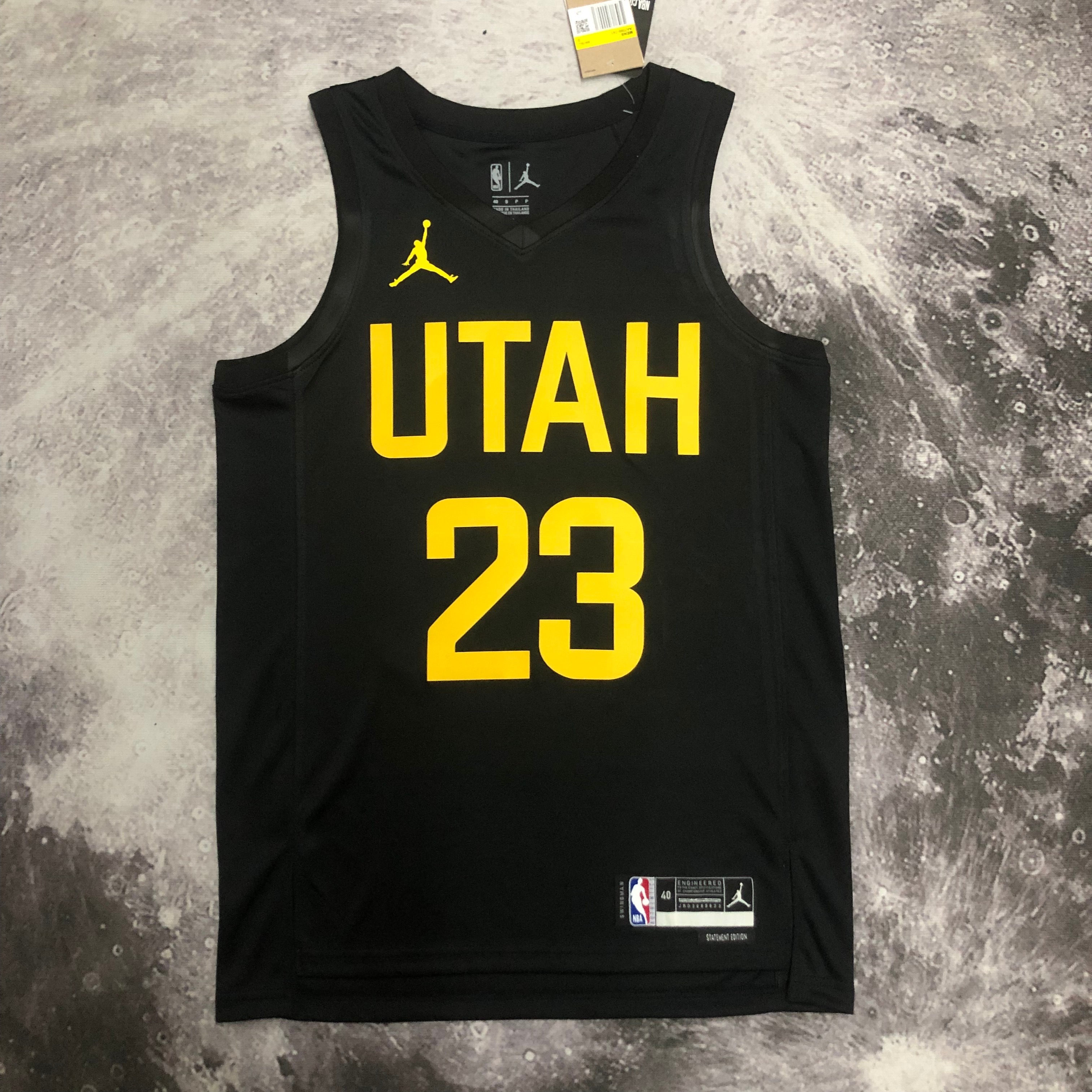 NBA 2023 Men Utah Jazz Black with Jordan Logo #23 MARKKANEN Jersey High Quality Name and Number Print - leoleo123123