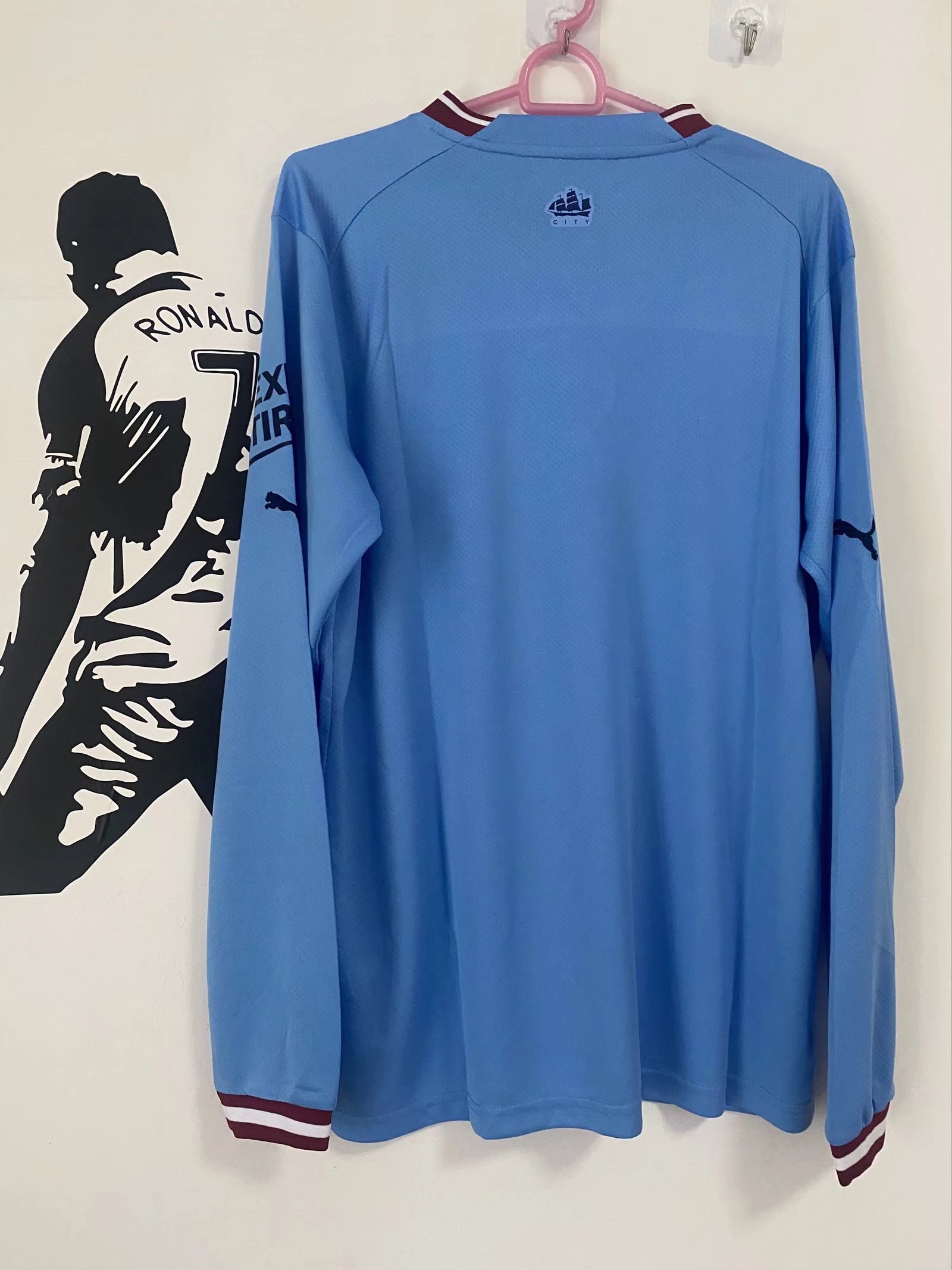 22/23 Man City Home Jersey Long Sleeve Fans Version 1:1 Quality - leoleo123123