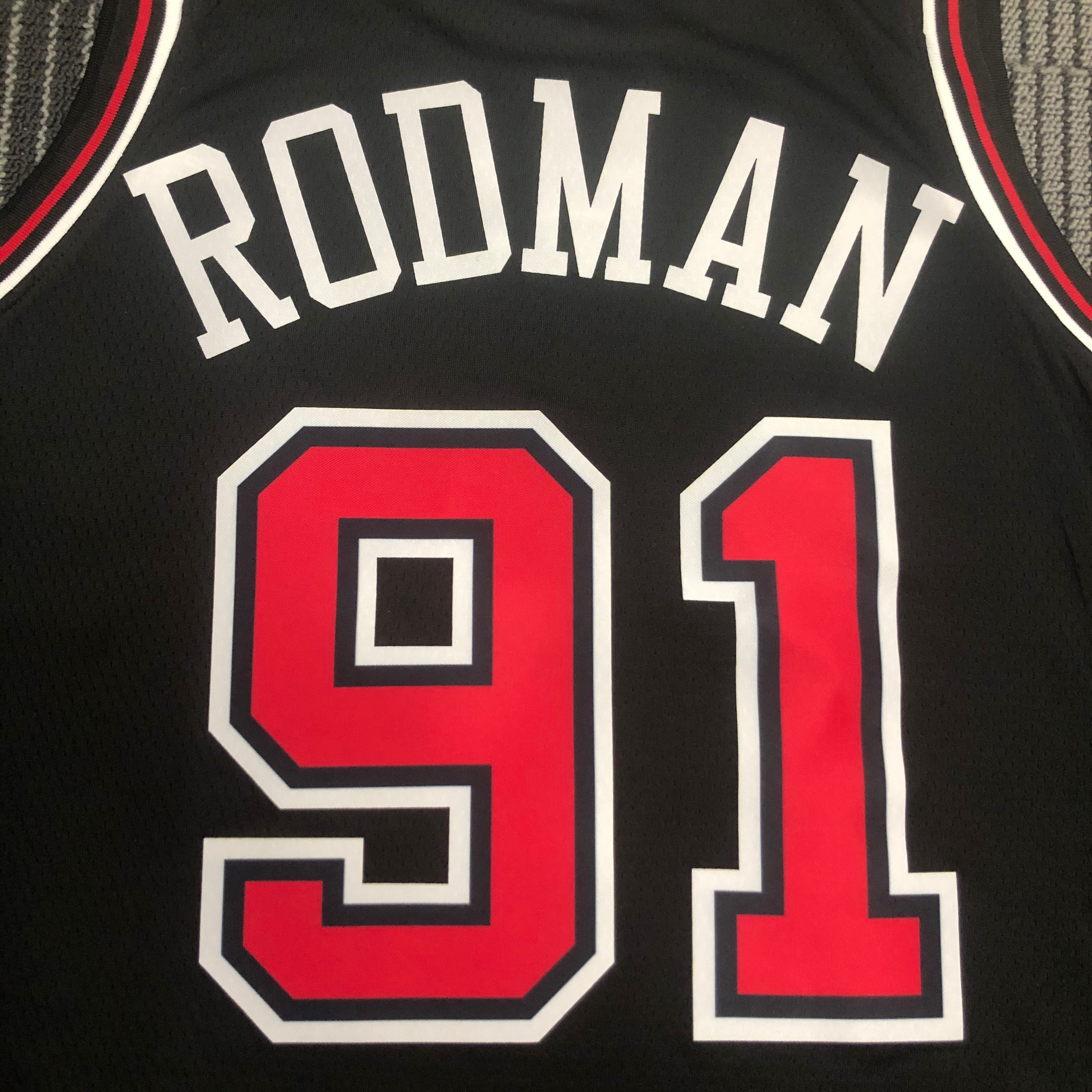 NBA Men Chicago Bulls Black #91 RODMAN Jersey High Quality Name and Number Print - leoleo123123
