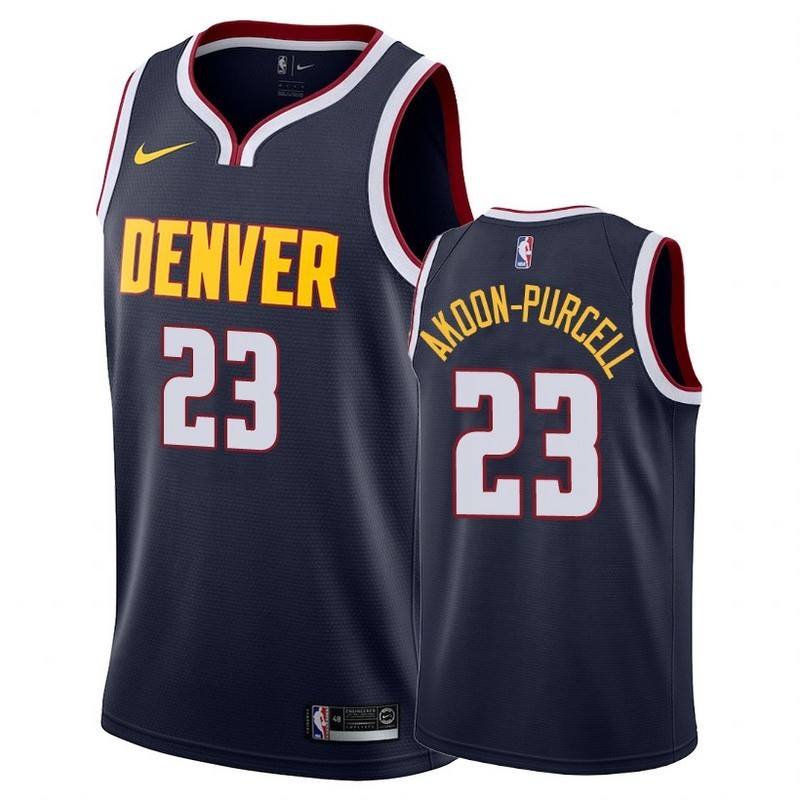 NBA Men Denver Nuggets Dark Blue #23 AKOON-PURCELL Jersey High Quality Name and Number Print - leoleo123123