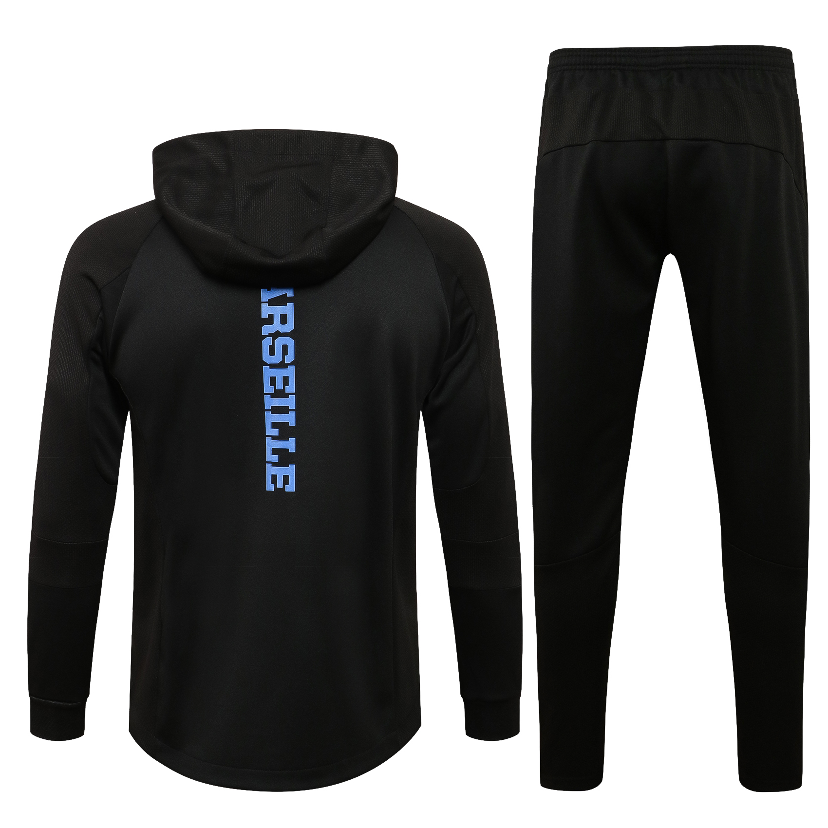 21-22 Marseille Black Jacket with Cap Tracksuit with Cap Thai Quality - leoleo123123