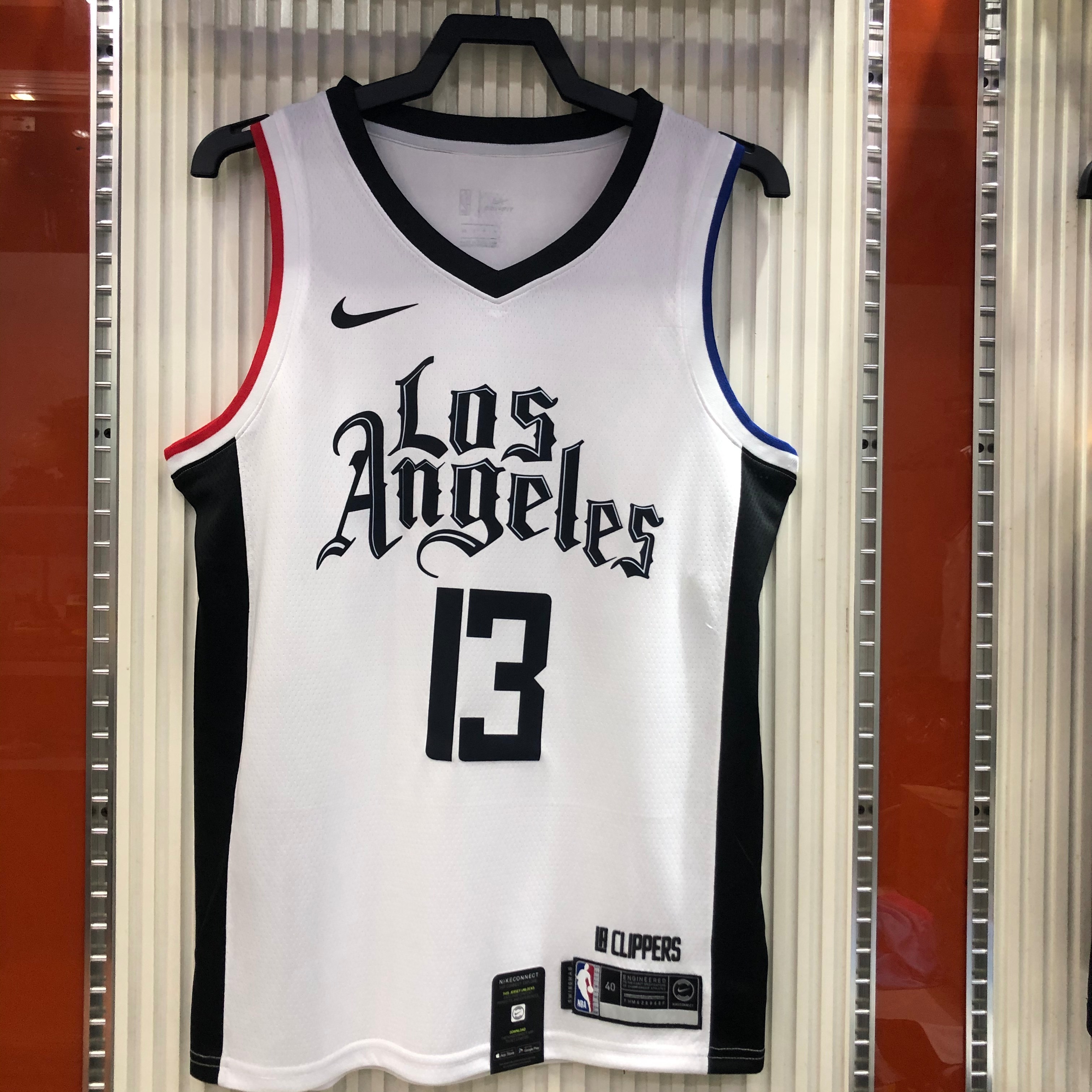 NBA Season 20-21 Men Los Angeles Clippers in Latin White City #13 GEORGE Jersey High Quality Name and Number Print - leoleo123123