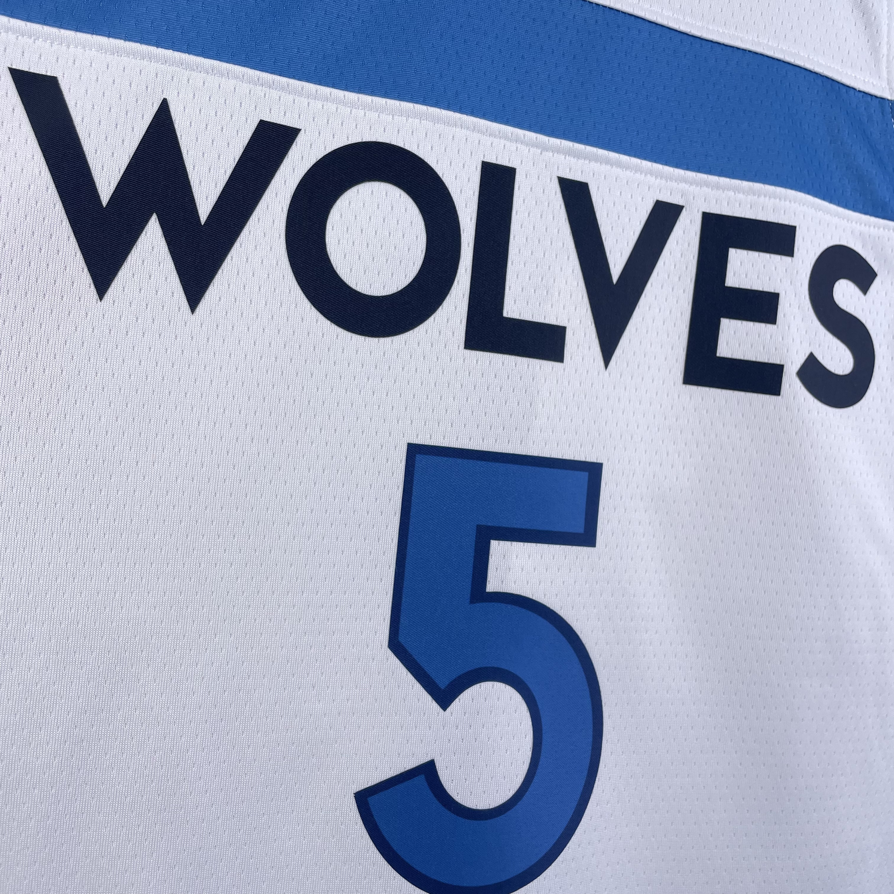 NBA Men 2023 Minnesota Timberwolves White #5 EDWARDS Jersey High Quality Name and Number Print - leoleo123123