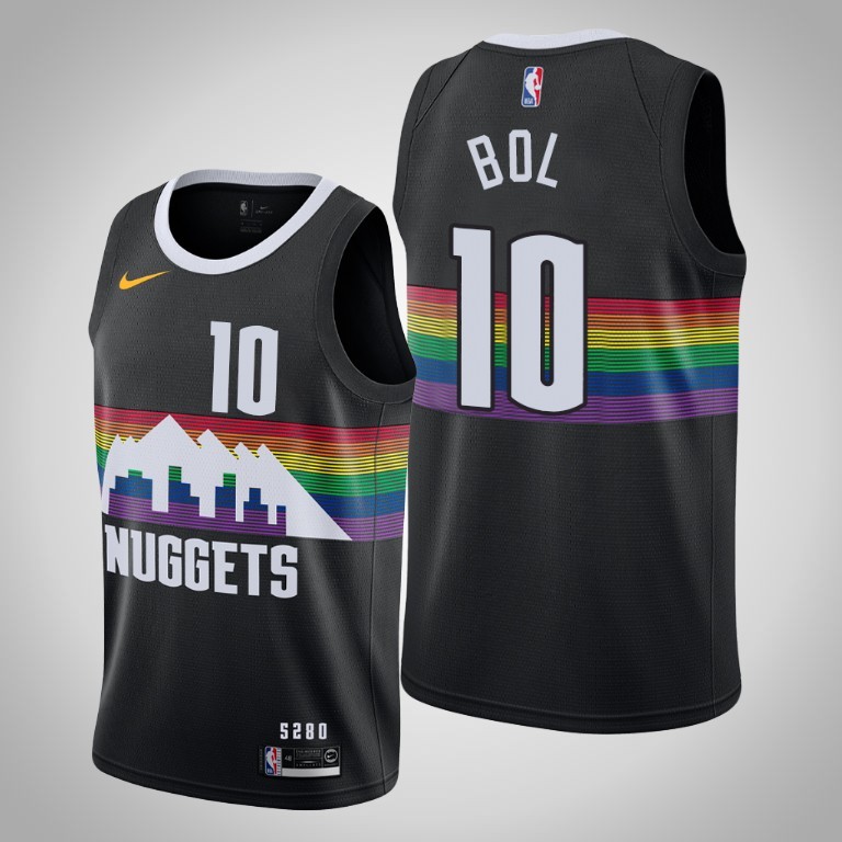 NBA Men Denver Nuggets Black City #10 BOL Jersey High Quality Name and Number Print - leoleo123123