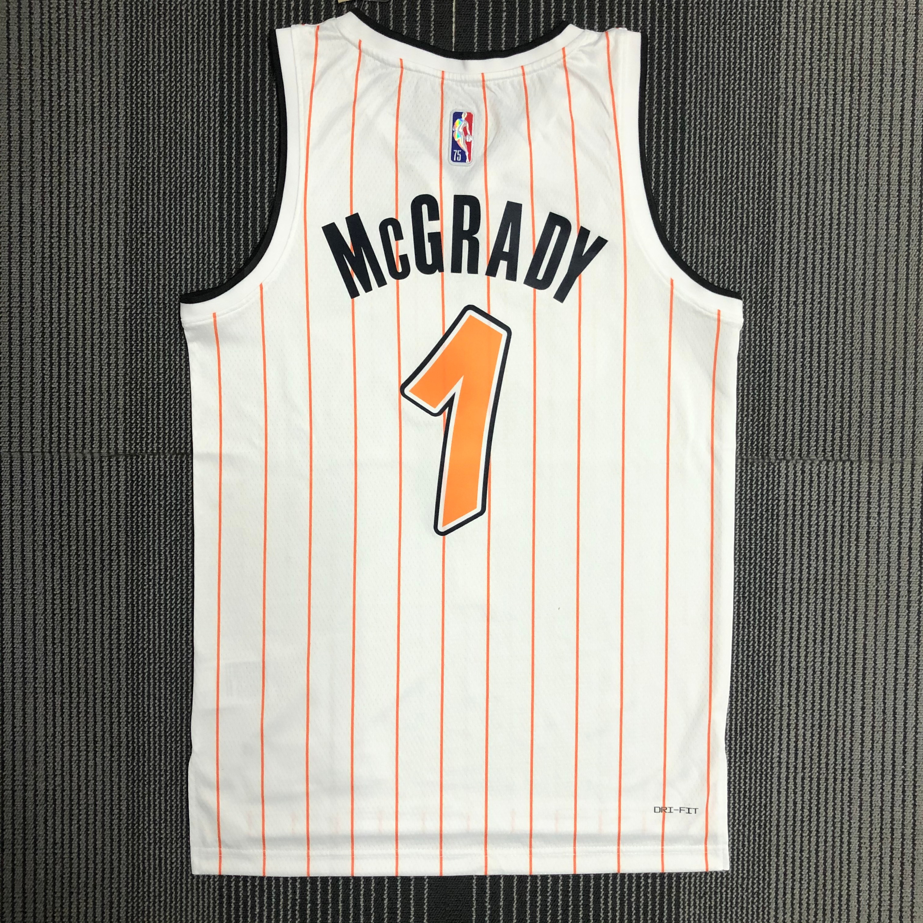 NBA Season 75th Anniversary Orlando Magic #1 McGRADY White Jersey High Quality Name and Number Print - leoleo123123