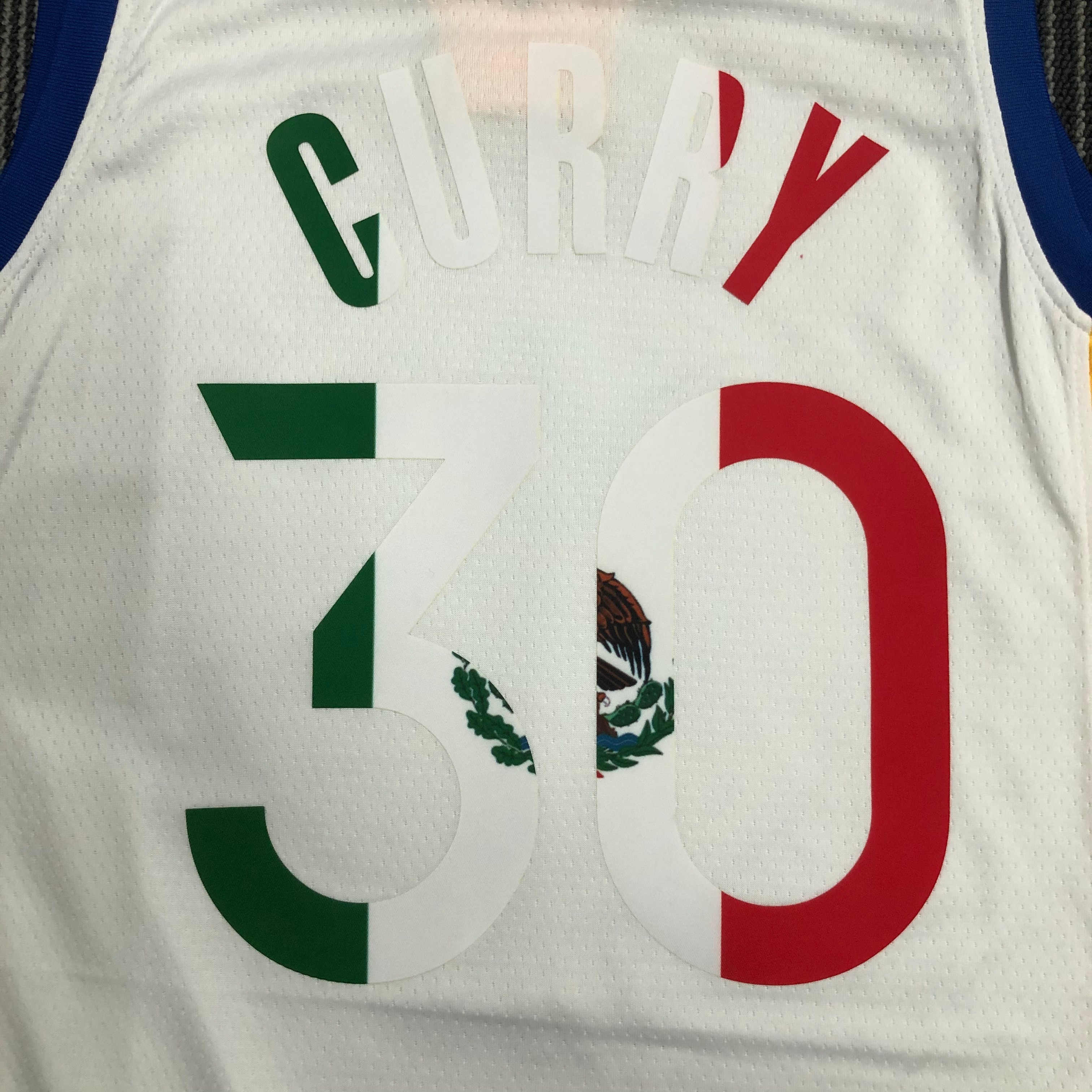 NBA Men 75th Anniversary Season 2022 Golden State Warriors Mexico Version White #30 CURRY Jersey High Quality Name and Number Print - leoleo123123