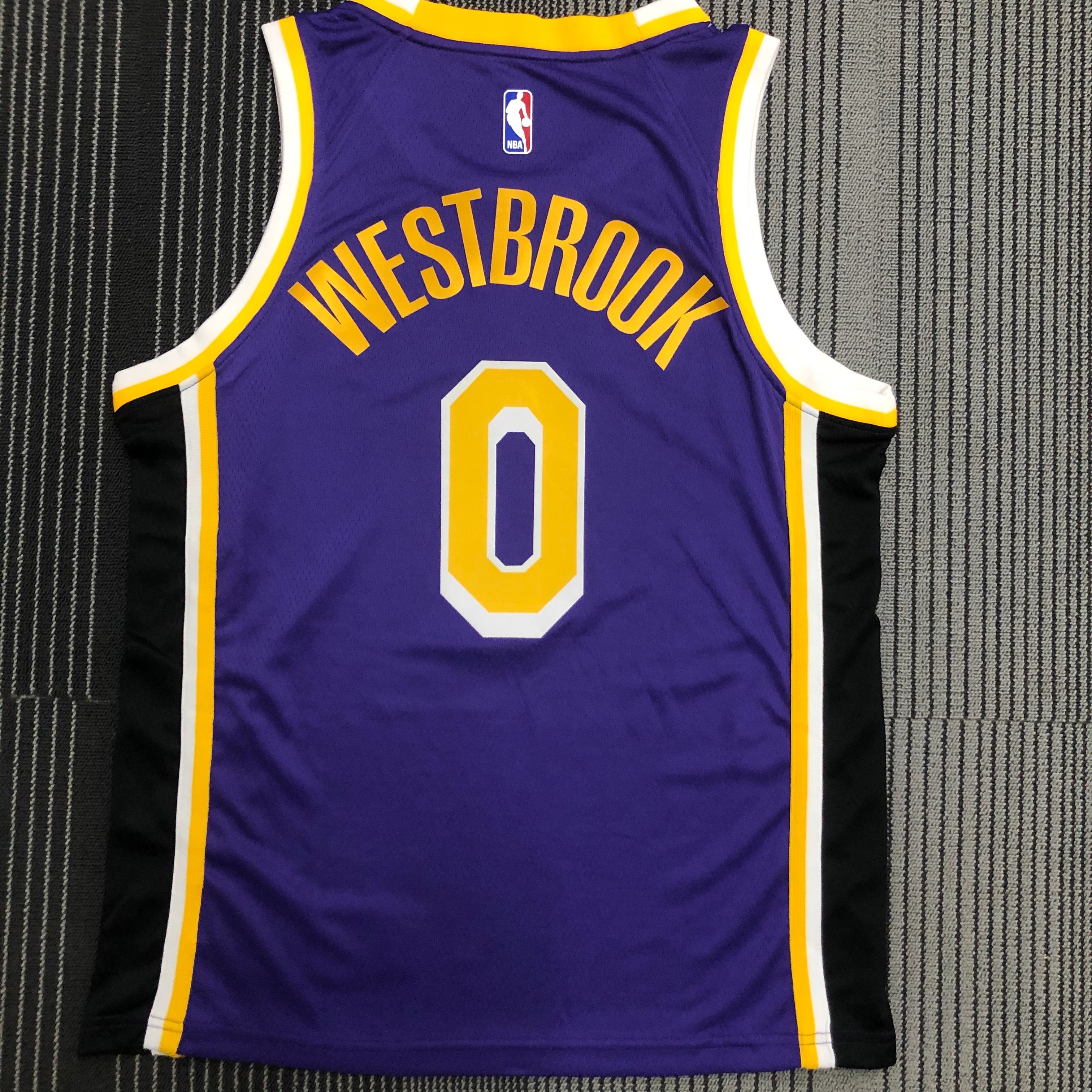 NBA Men Los Angeles Lakers Retro Purple #0 WESTBROOK Round Neck Jersey High Quality Name and Number Print - leoleo123123